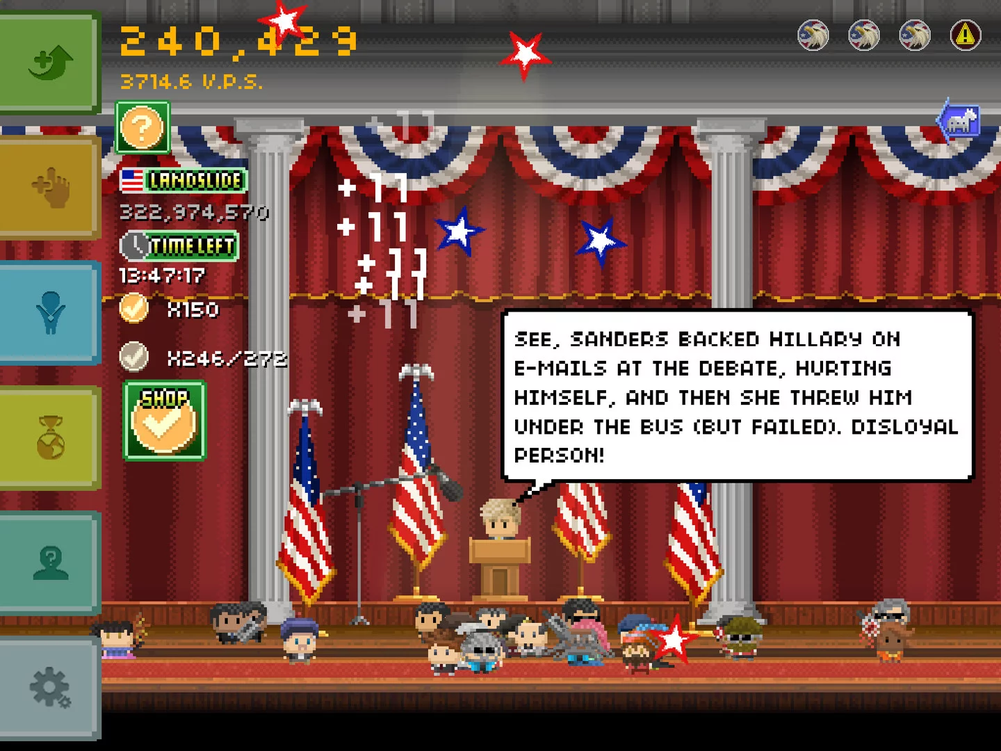 Изображение игры: Campaign Clicker