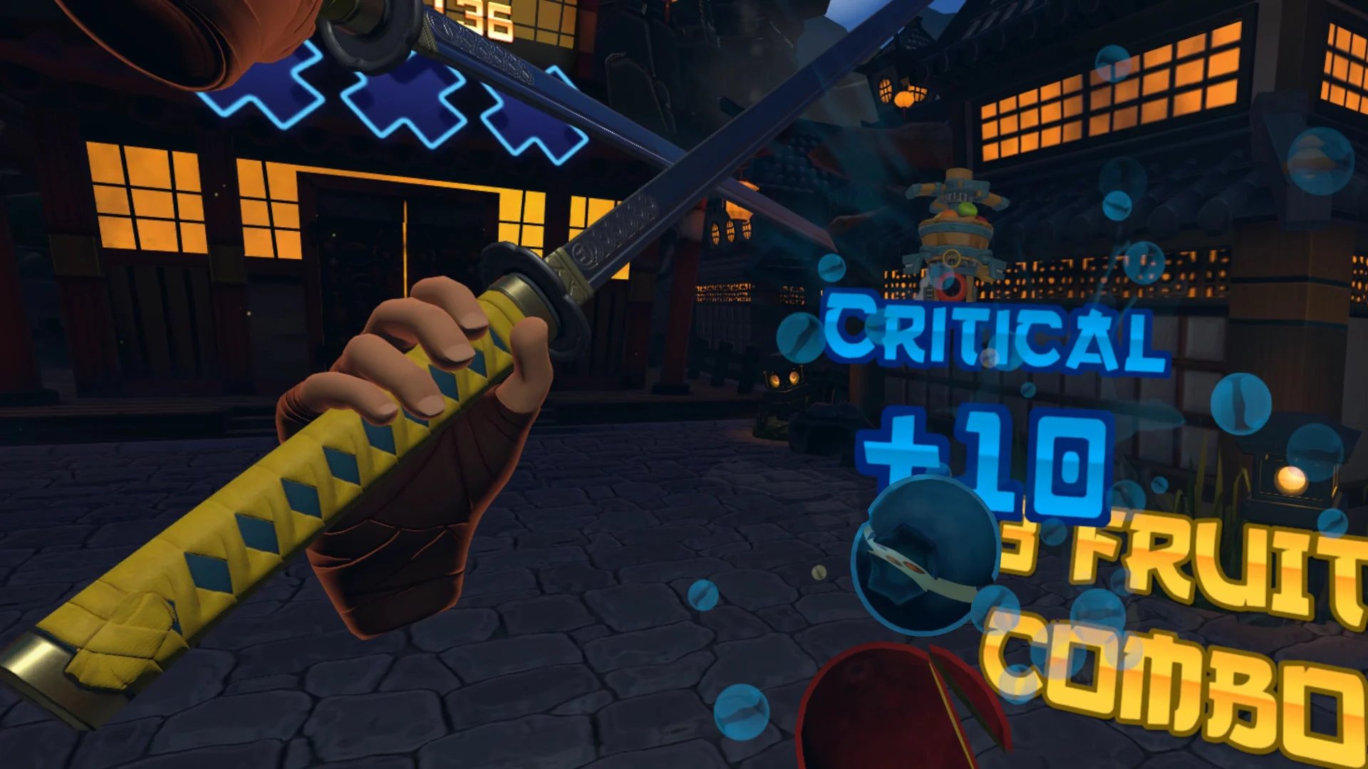 Изображение игры: Fruit Ninja VR