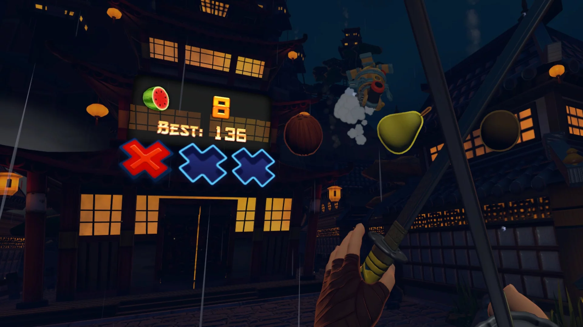 Изображение игры: Fruit Ninja VR