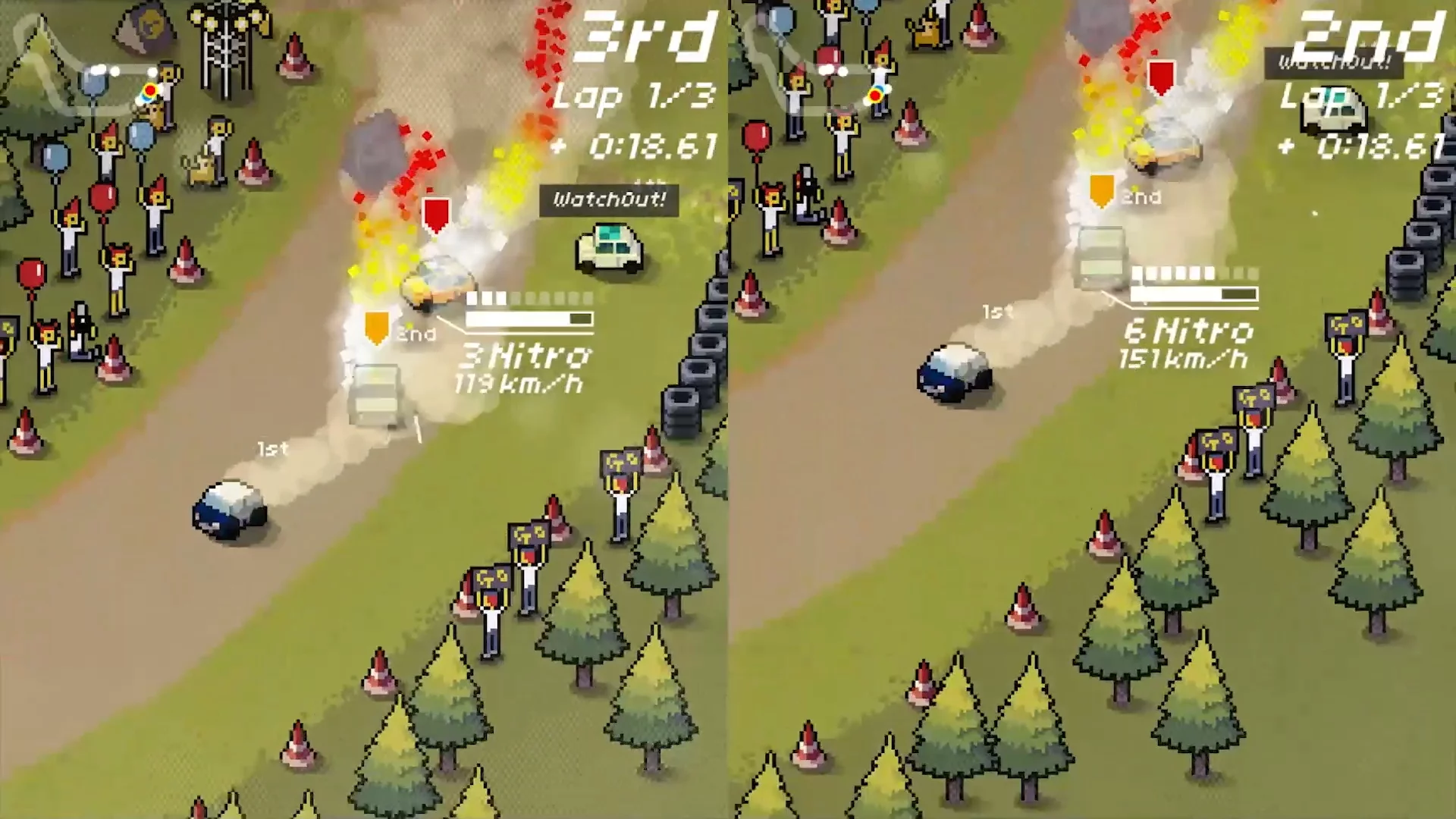 Изображение игры: Super Pixel Racers