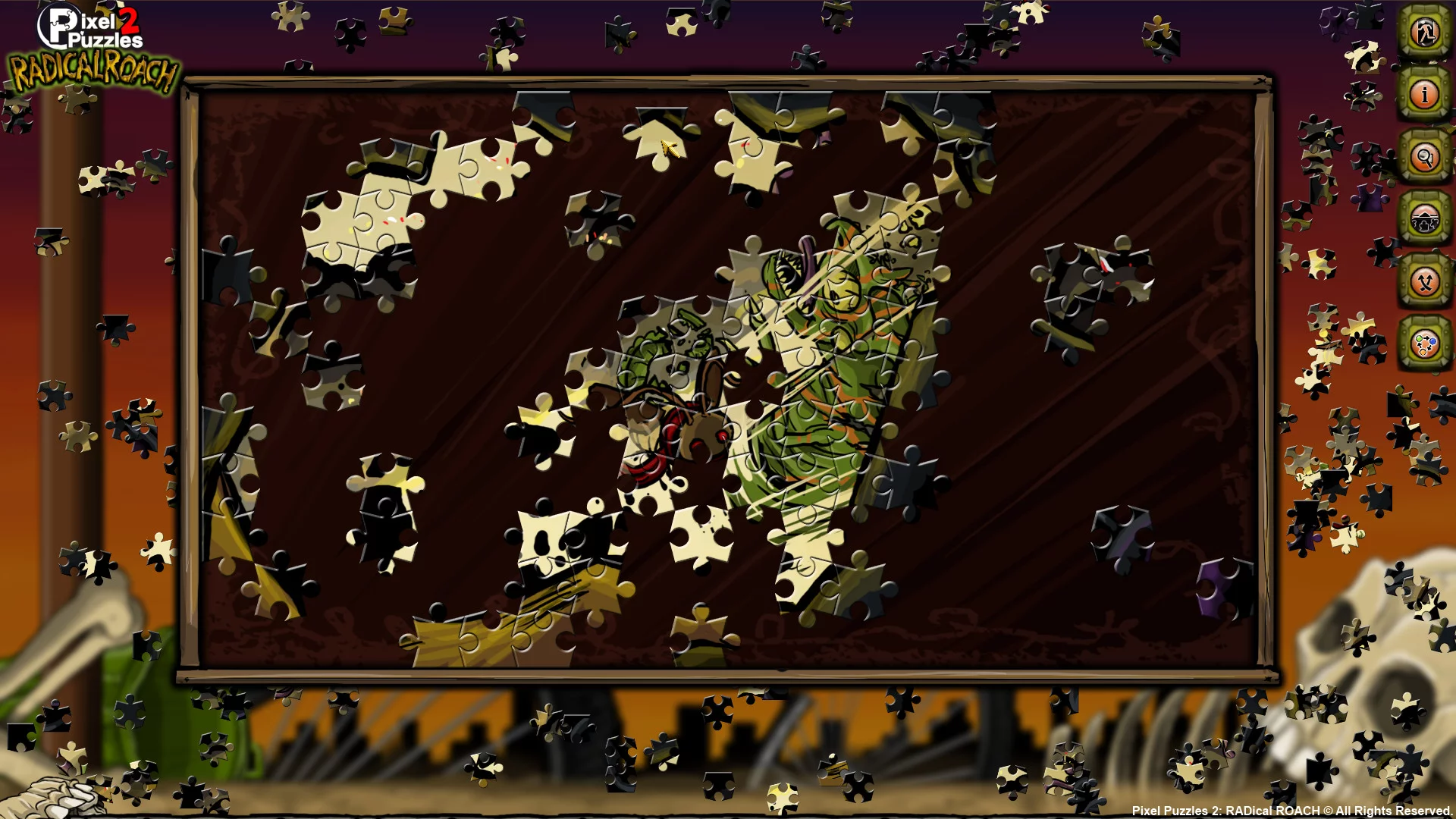 Изображение игры: Pixel Puzzles 2: RADical ROACH