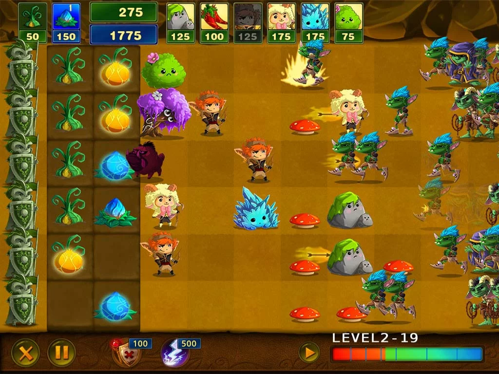 Изображение игры: Elves vs Goblins Defender