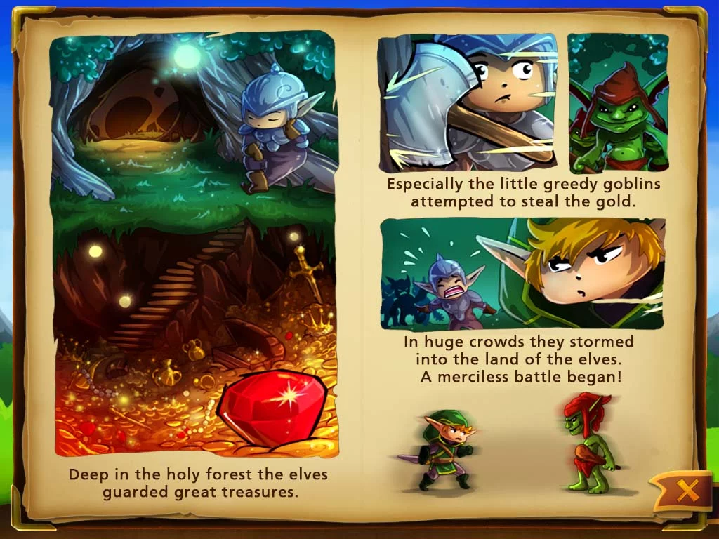 Изображение игры: Elves vs Goblins Defender