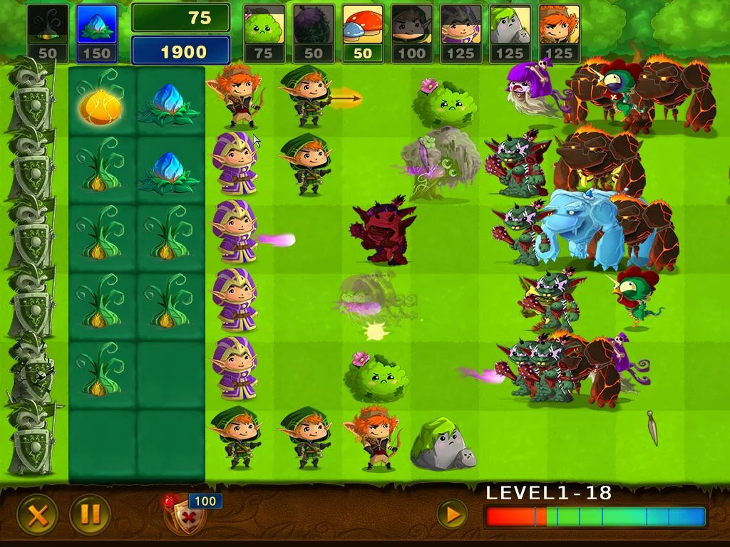 Изображение игры: Elves vs Goblins Defender