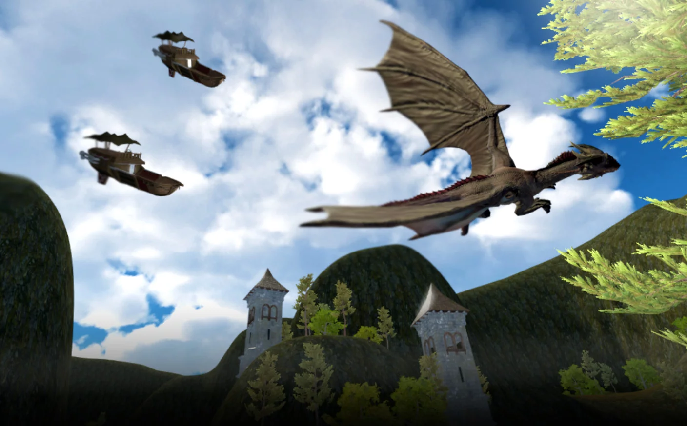 Изображение игры: Dragon Skies VR