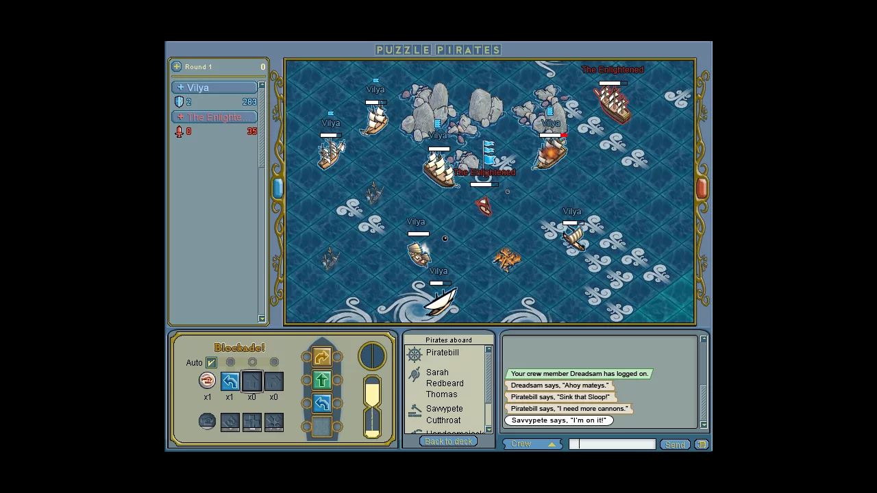 Изображение игры: Puzzle Pirates: Dark Seas