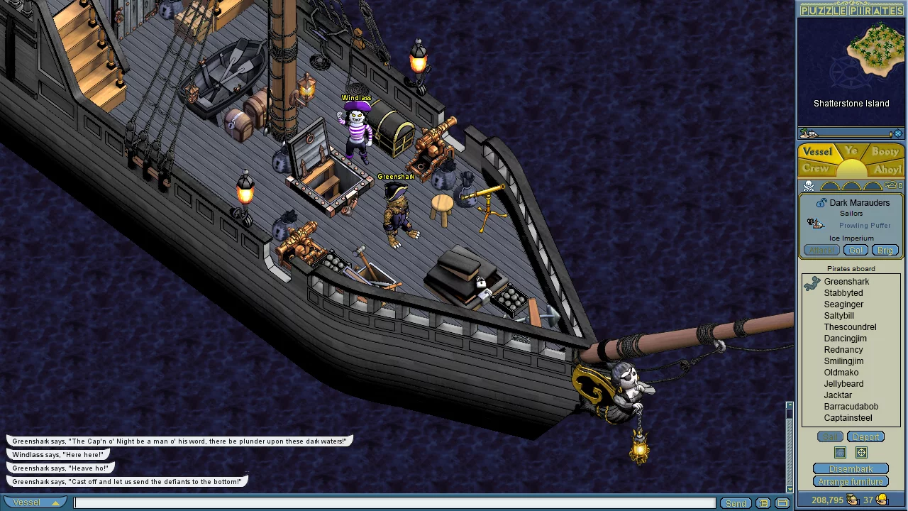 Изображение игры: Puzzle Pirates: Dark Seas