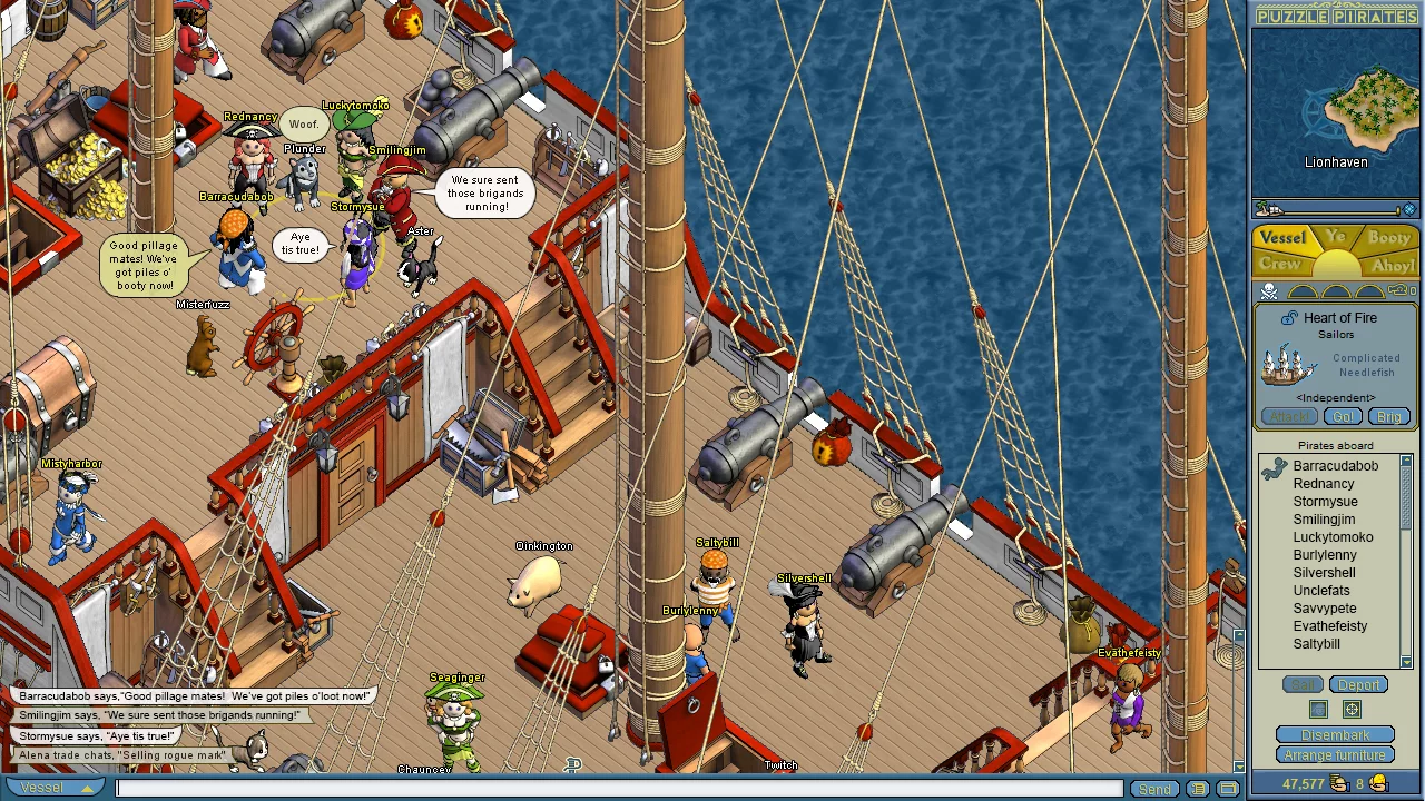 Изображение игры: Puzzle Pirates: Dark Seas