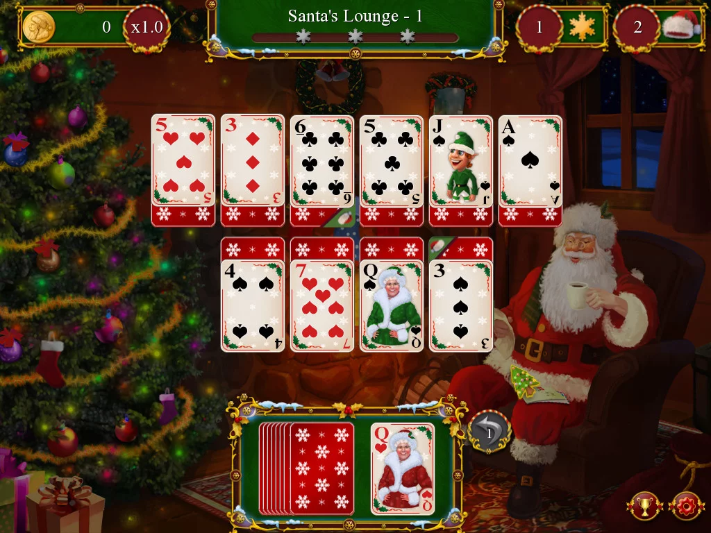 Изображение игры: Santa's Christmas Solitaire