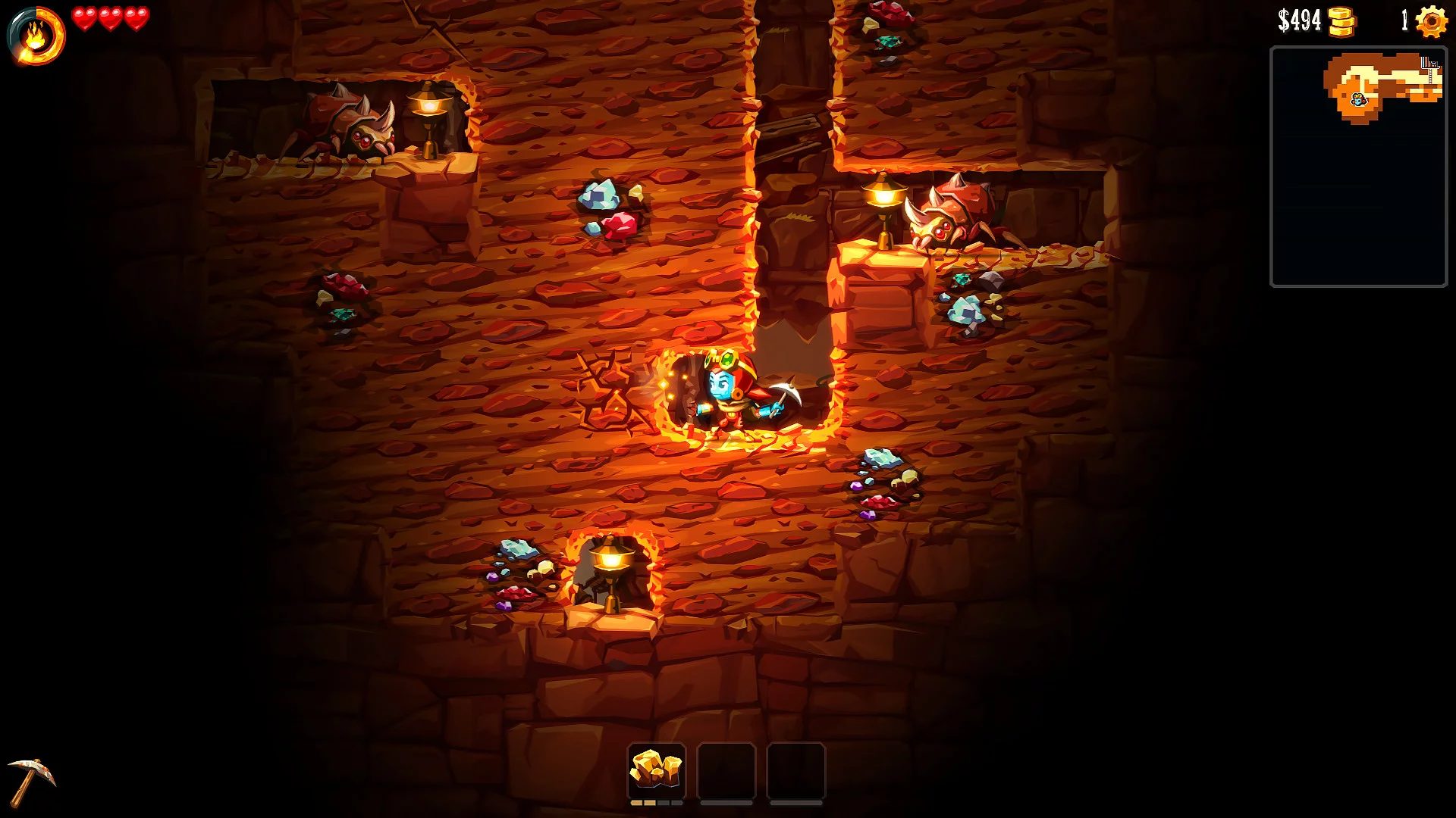 Изображение игры: SteamWorld Dig 2