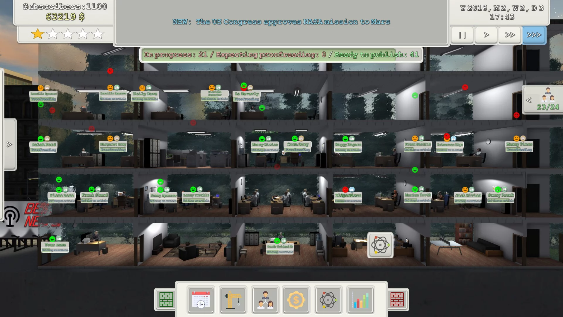 Изображение игры: News Tycoon