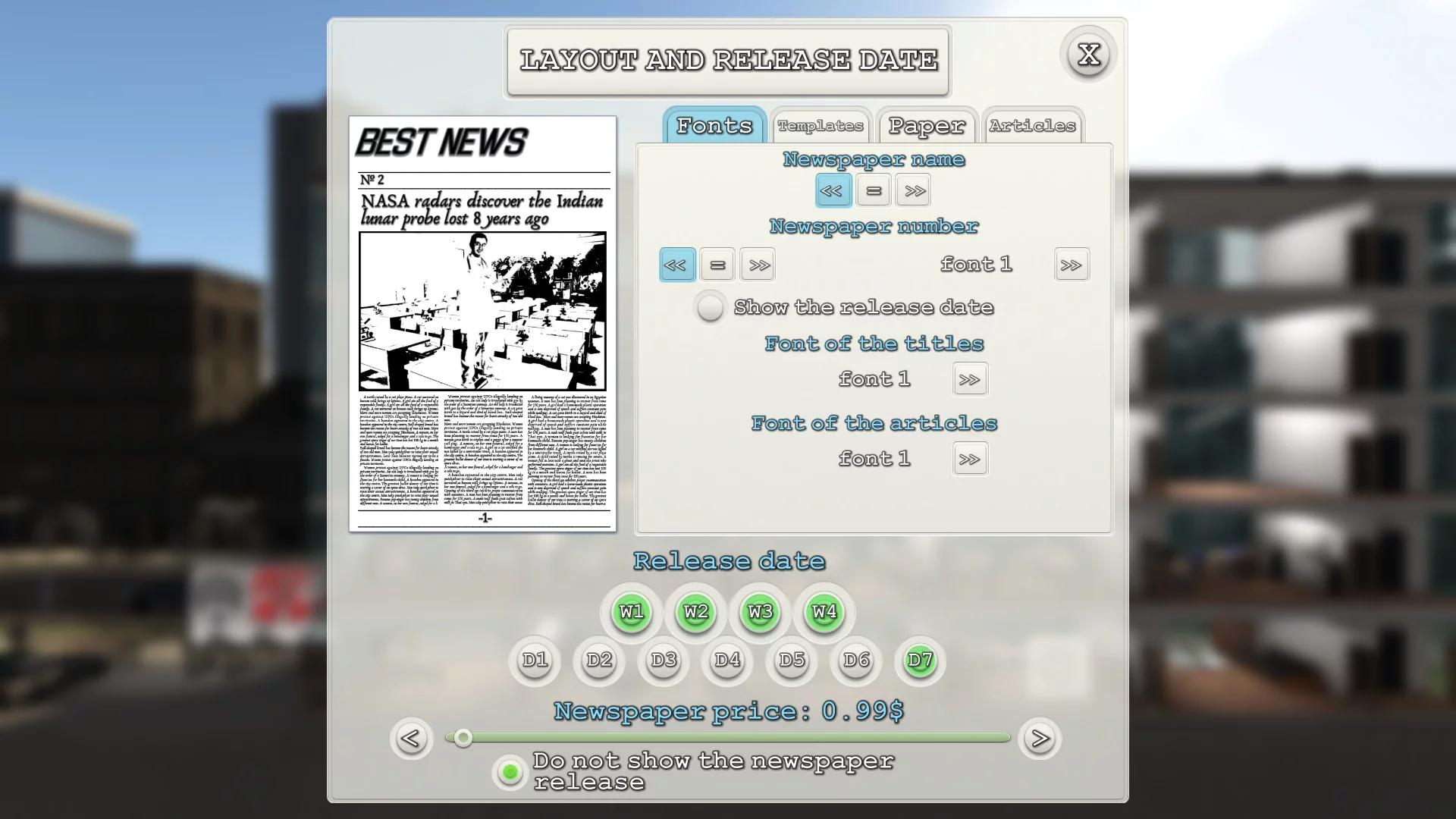 Изображение игры: News Tycoon