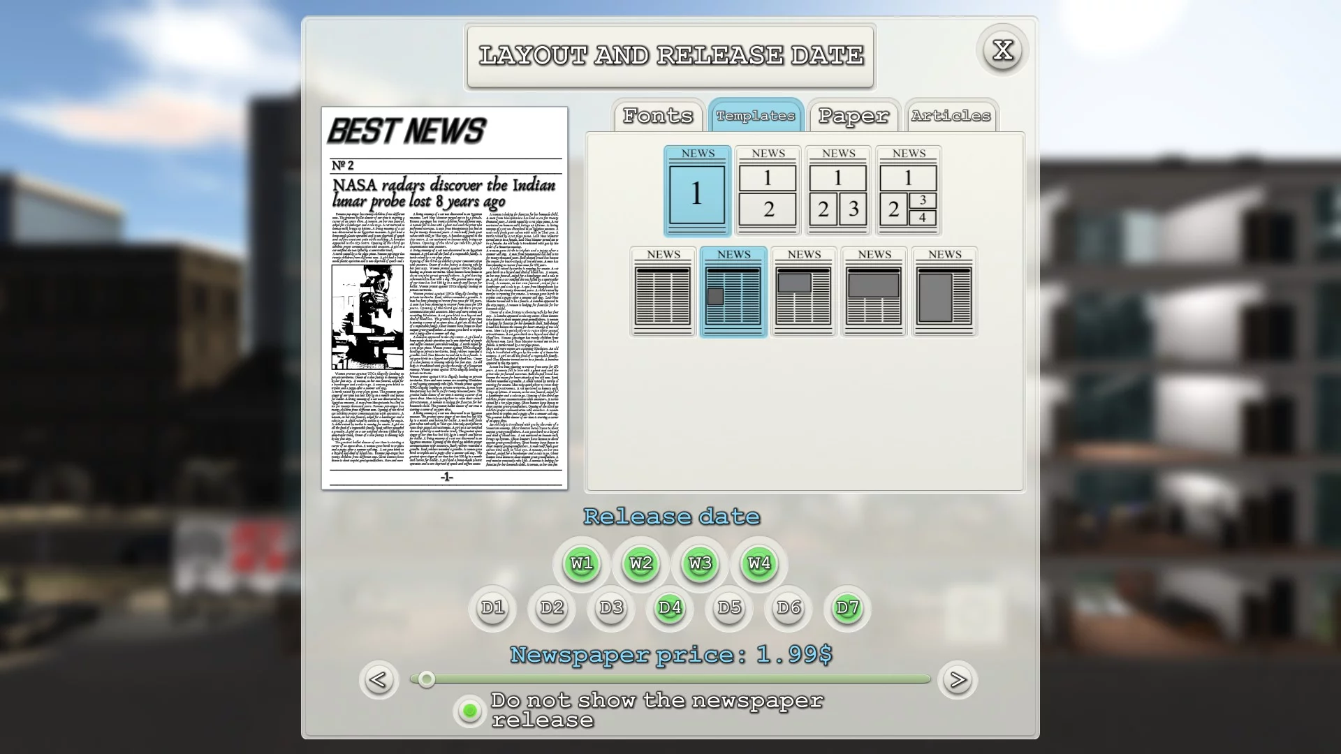 Изображение игры: News Tycoon