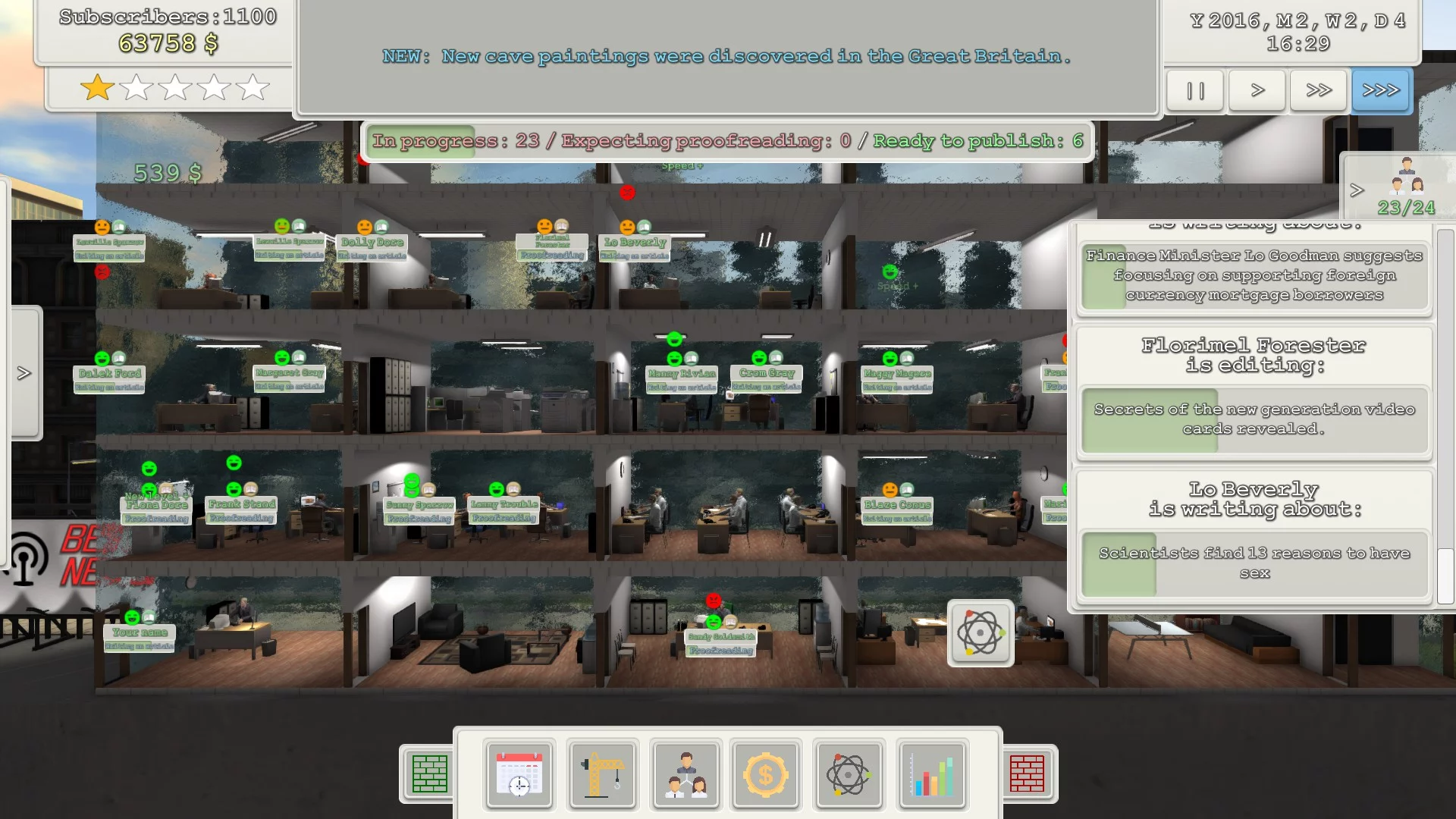 Изображение игры: News Tycoon