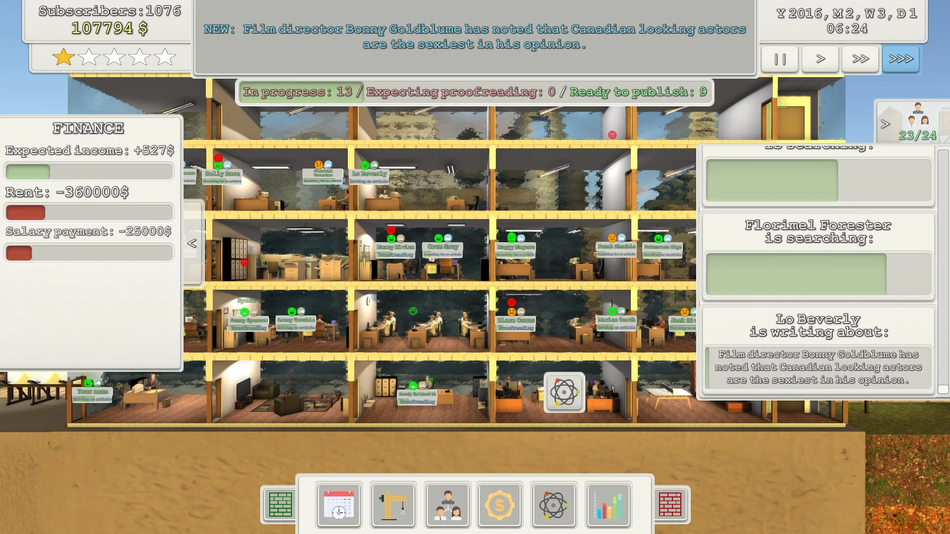 Изображение игры: News Tycoon