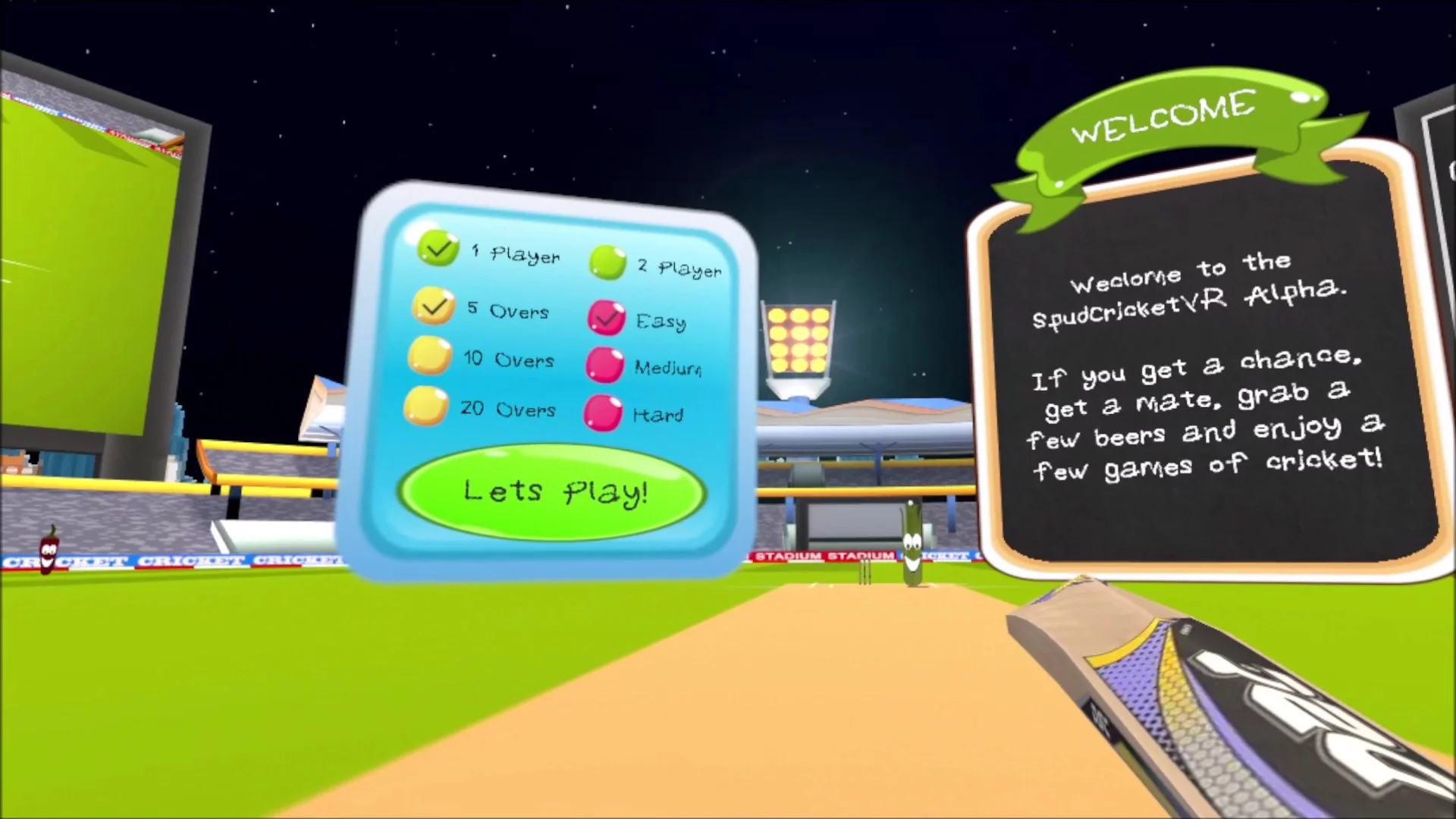 Изображение игры: Spud Cricket VR
