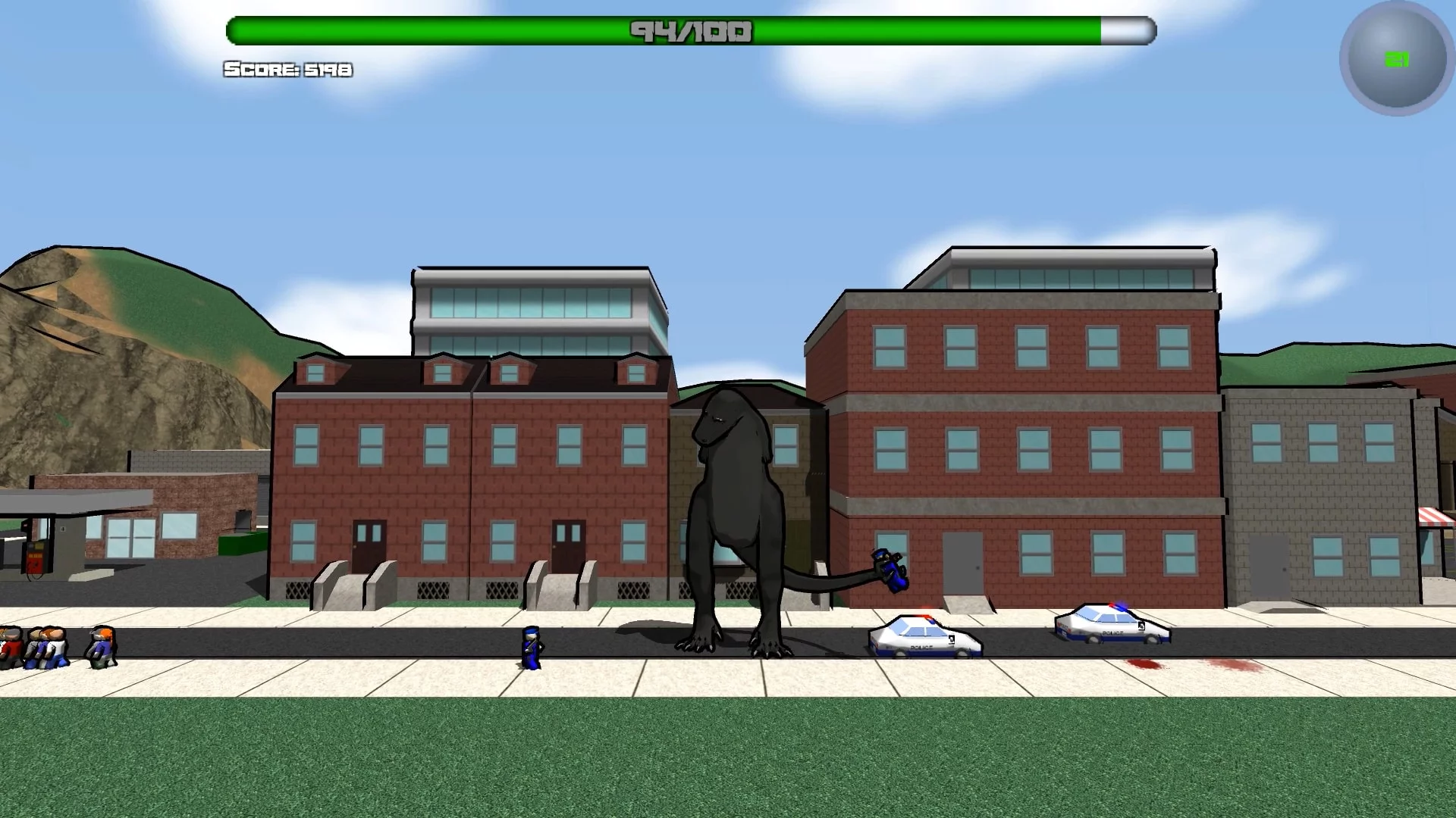 Изображение игры: Attack of the Giant Mutant Lizard
