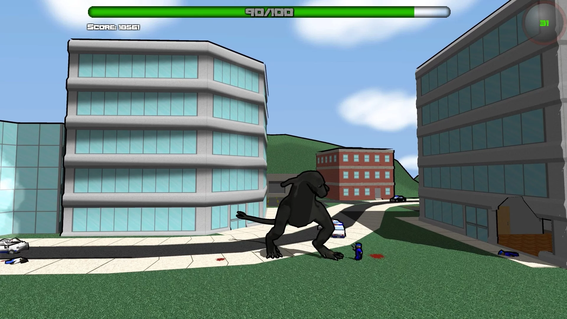 Изображение игры: Attack of the Giant Mutant Lizard