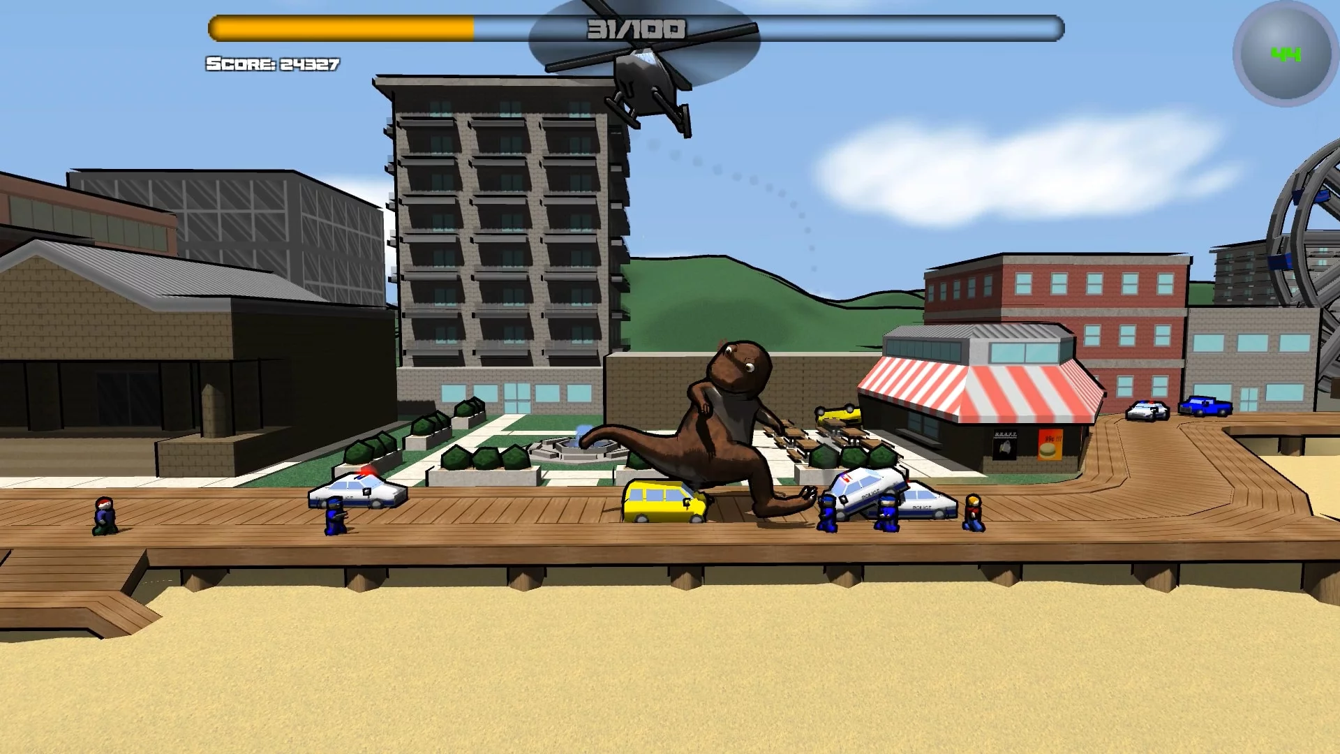 Изображение игры: Attack of the Giant Mutant Lizard