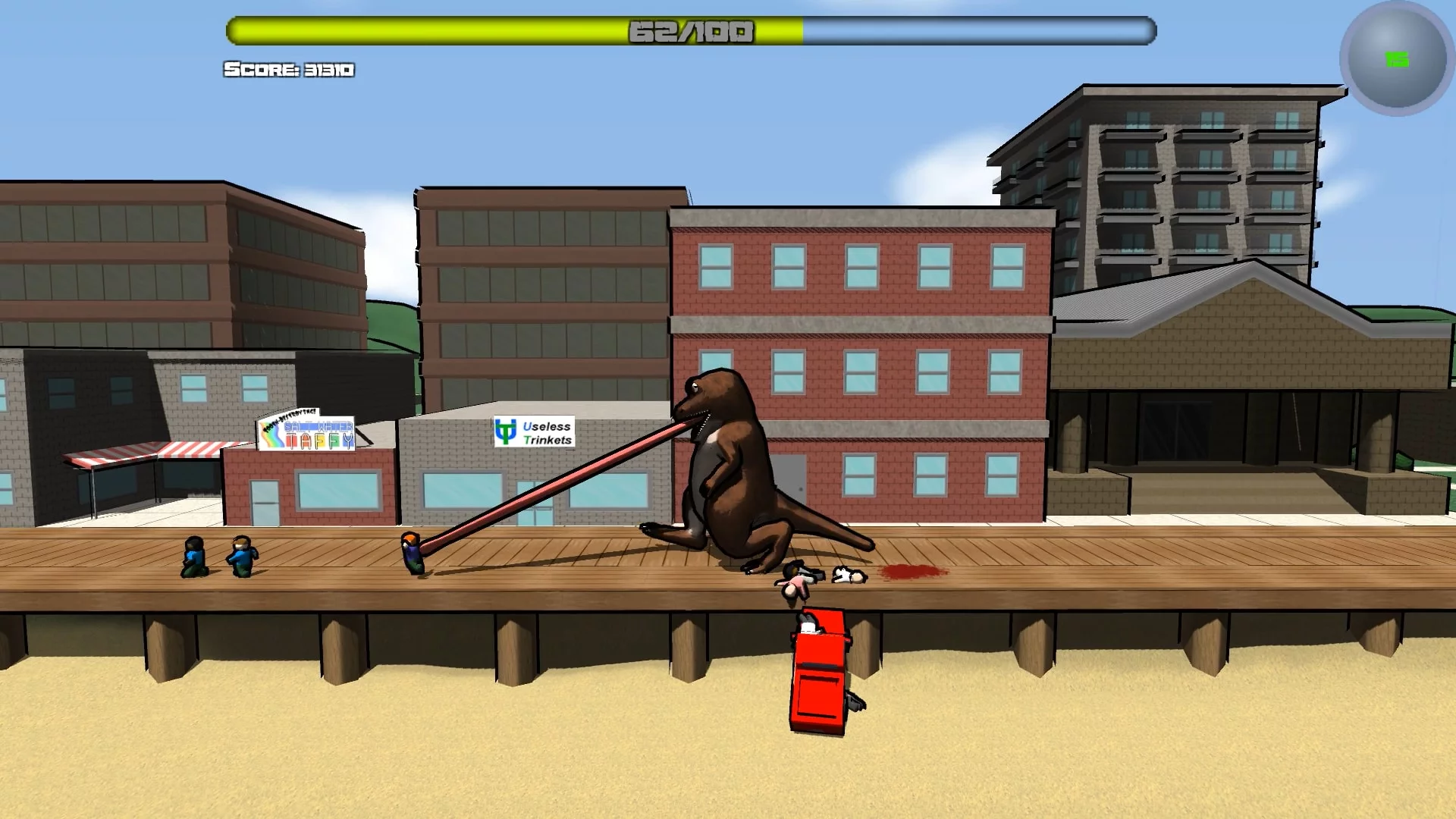 Изображение игры: Attack of the Giant Mutant Lizard