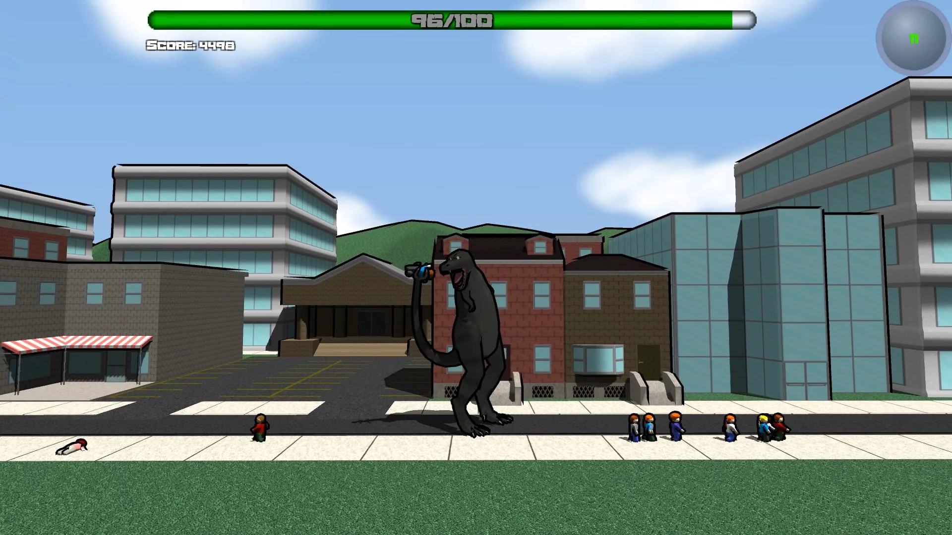 Изображение игры: Attack of the Giant Mutant Lizard