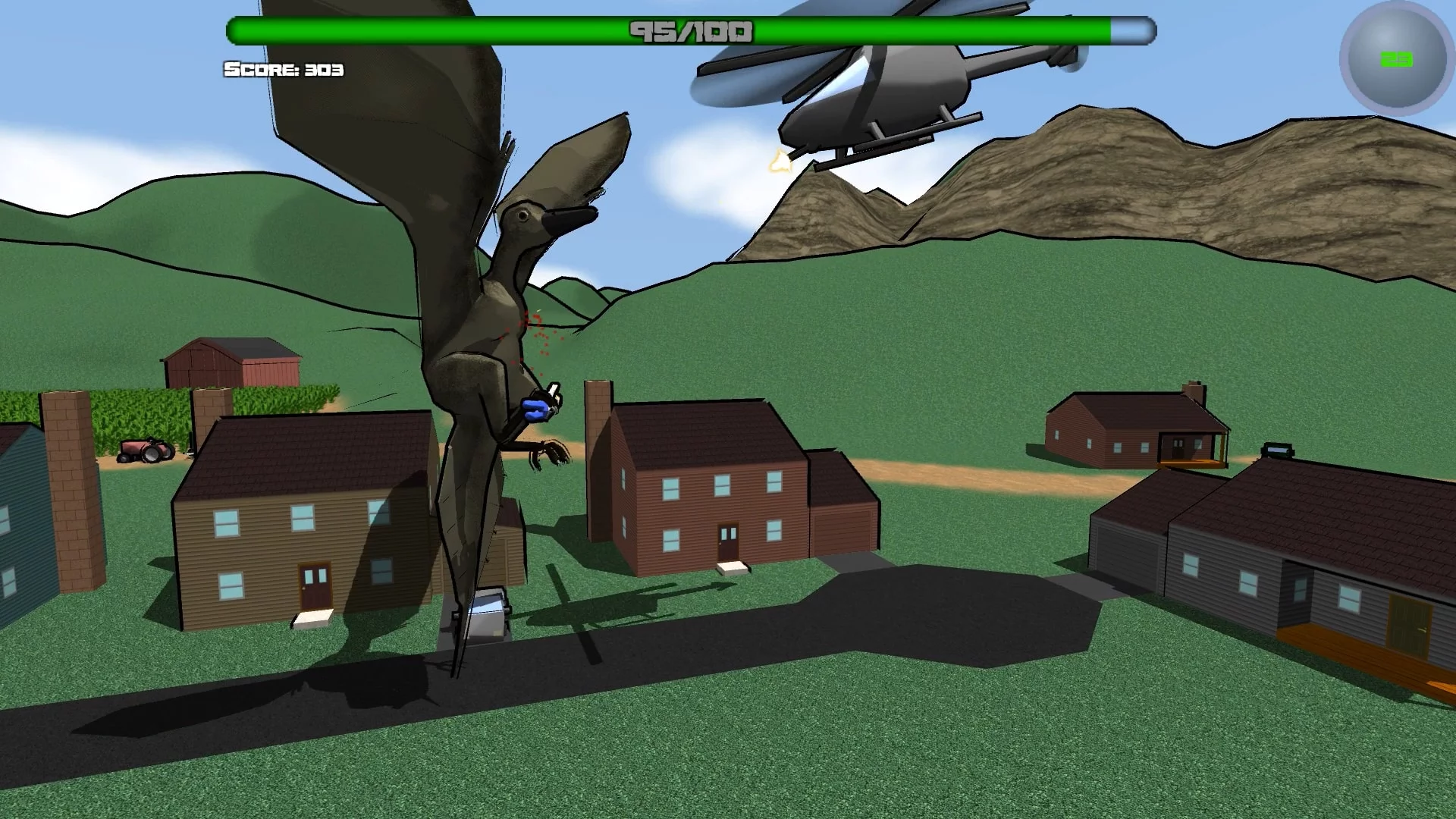 Изображение игры: Attack of the Giant Mutant Lizard