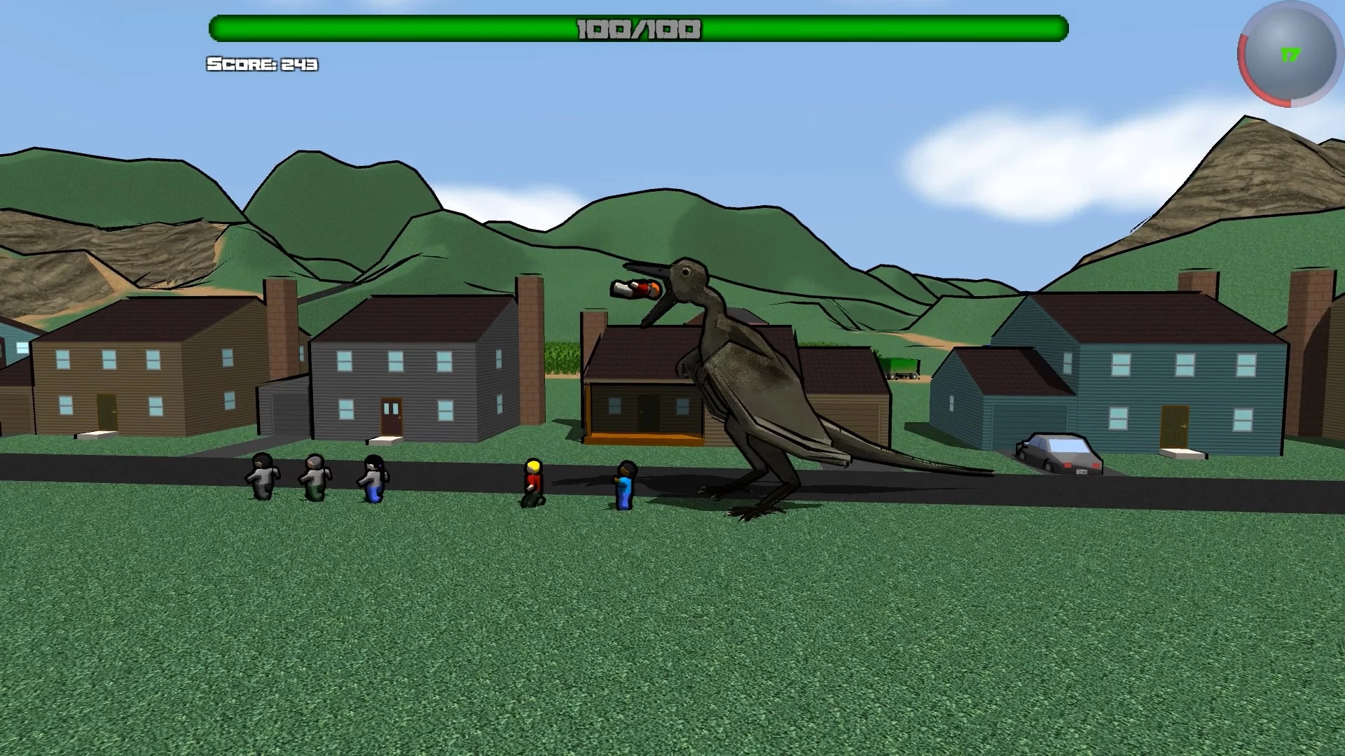 Изображение игры: Attack of the Giant Mutant Lizard
