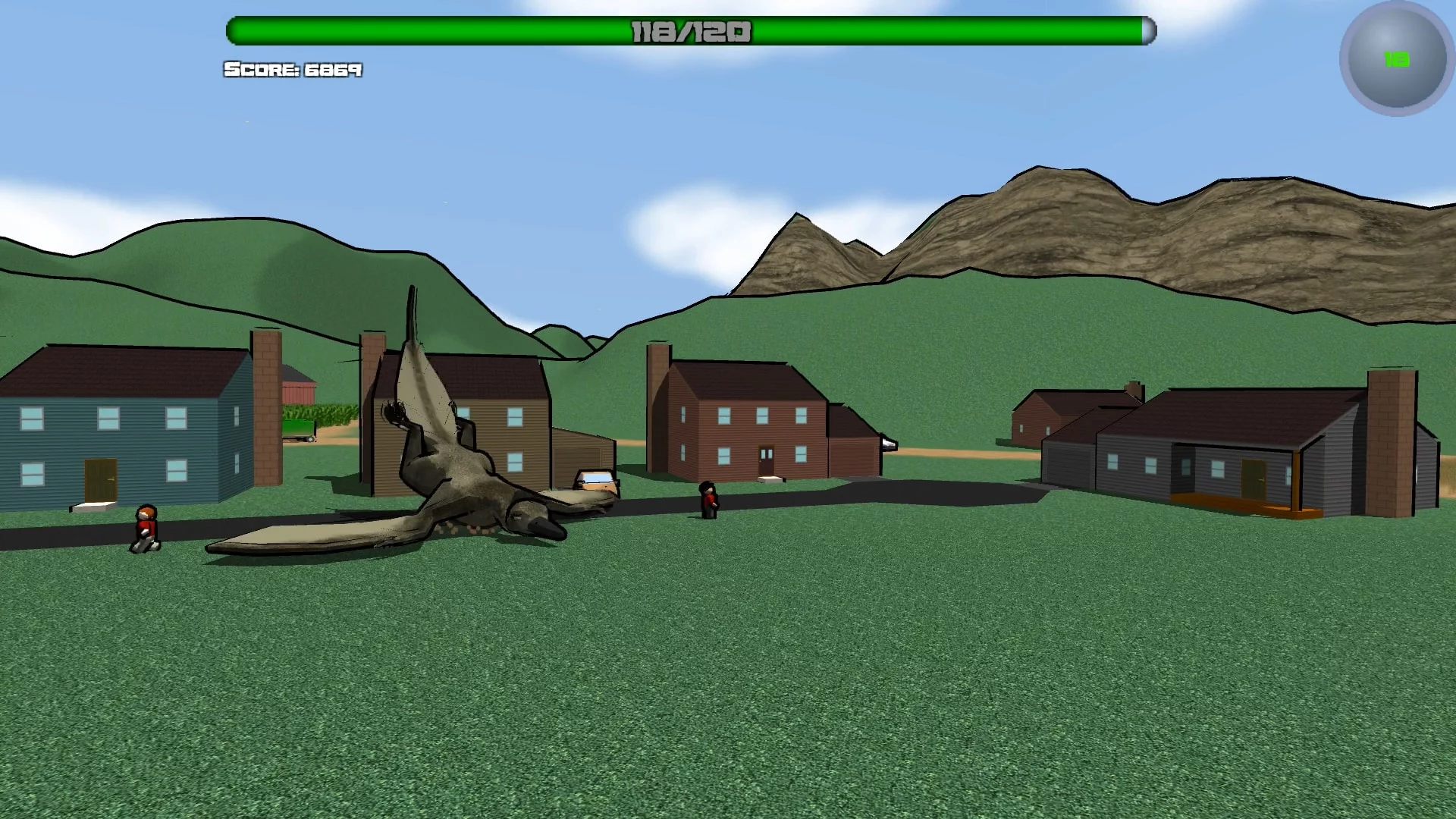 Изображение игры: Attack of the Giant Mutant Lizard