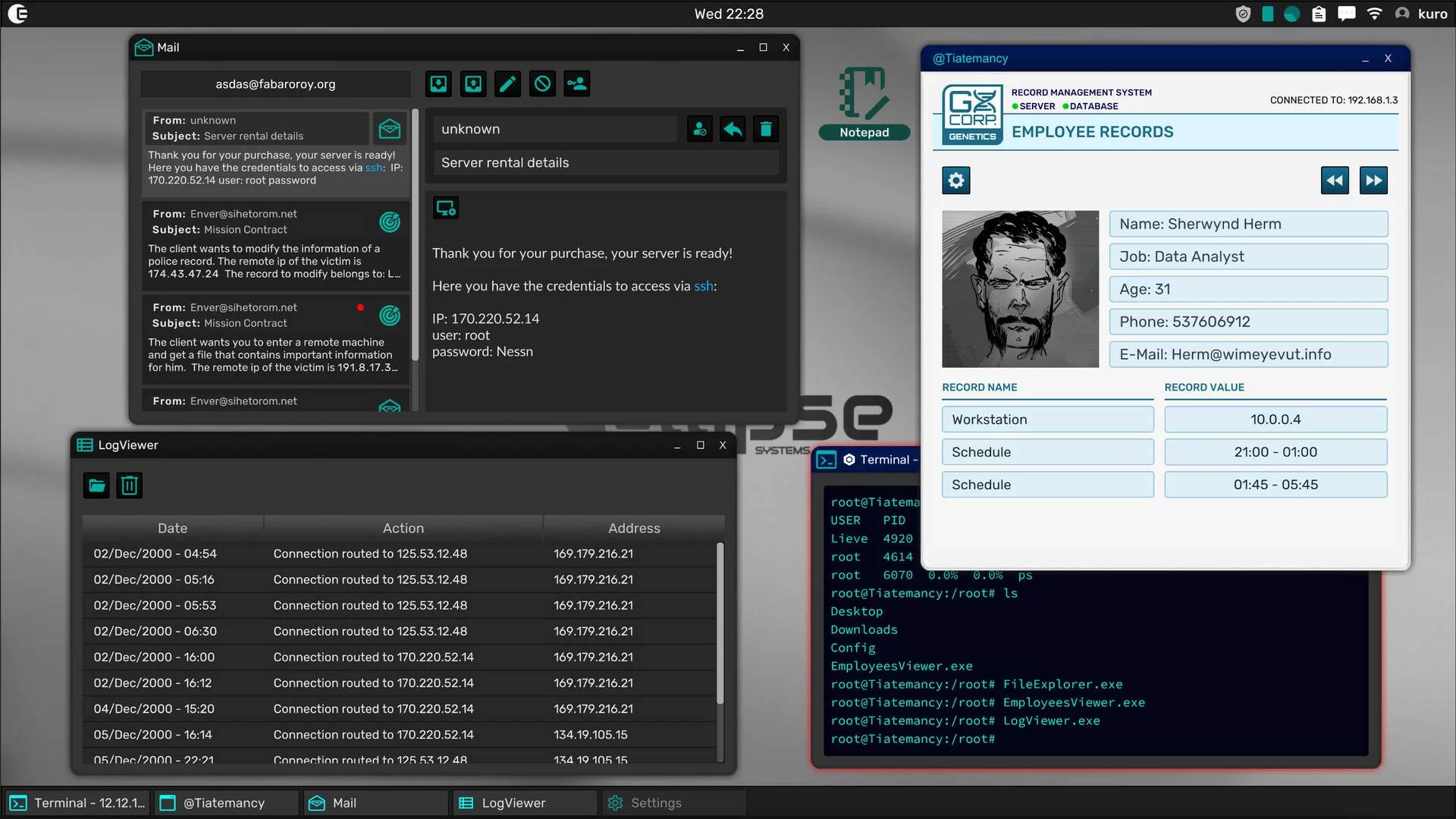 Изображение игры: Grey Hack