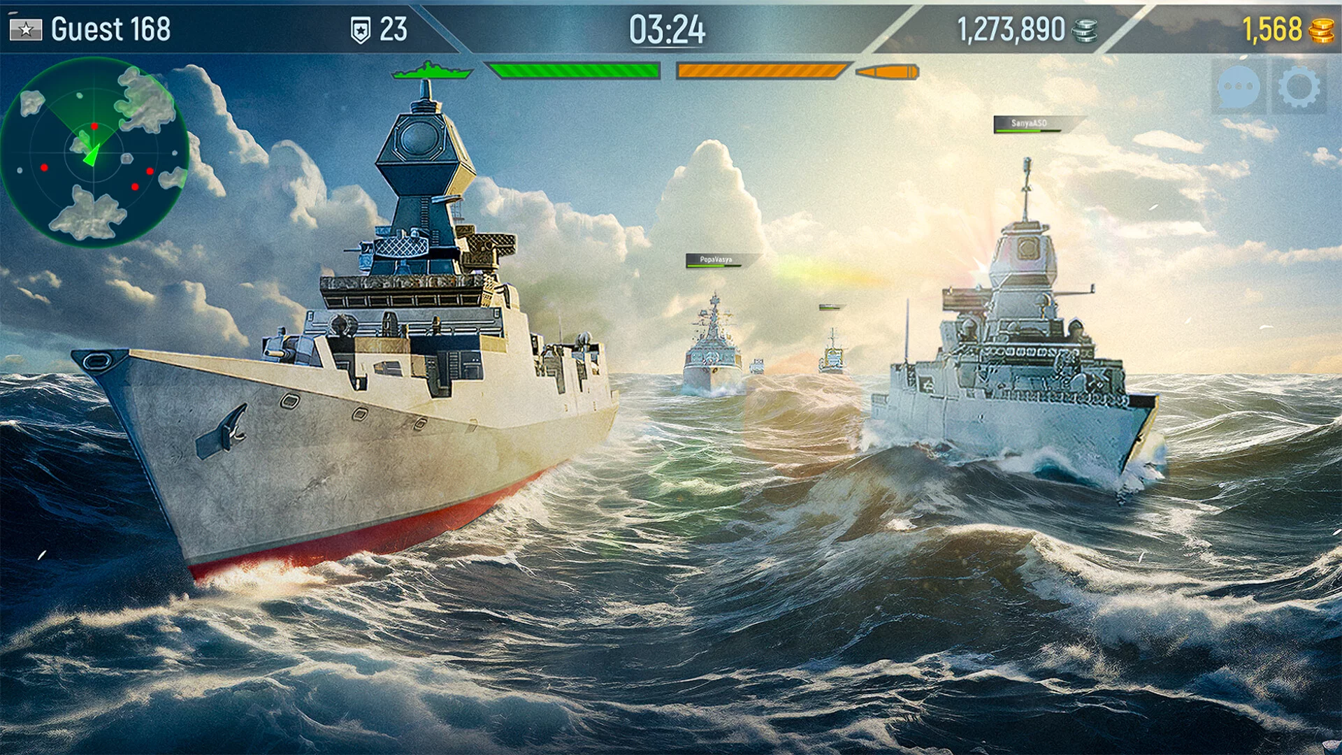 Изображение игры: Naval Armada: Морской бой, Боевые корабли