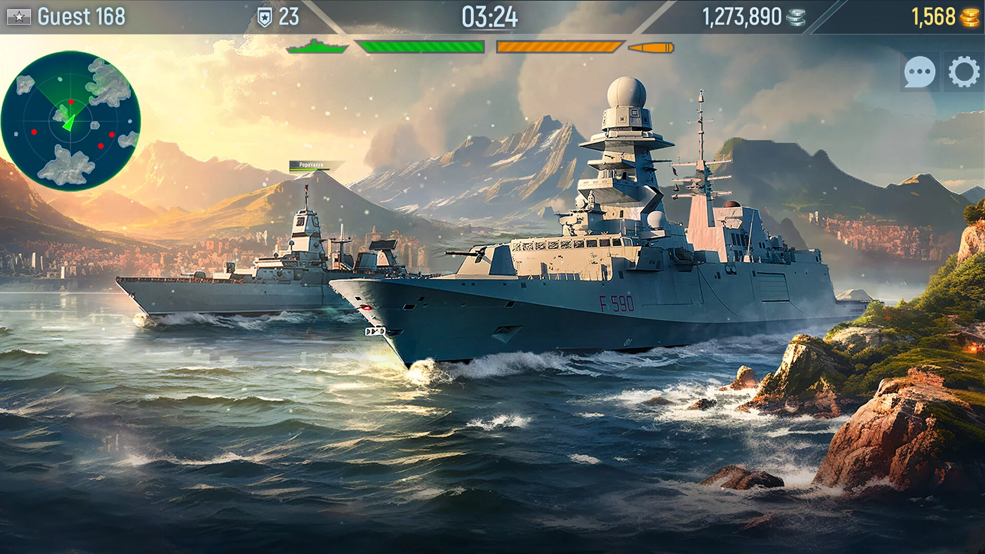 Изображение игры: Naval Armada: Морской бой, Боевые корабли