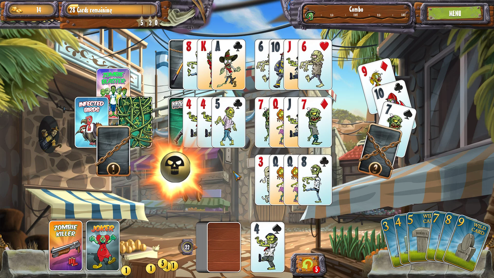 Изображение игры: Zombie Solitaire 2 Chapter 3