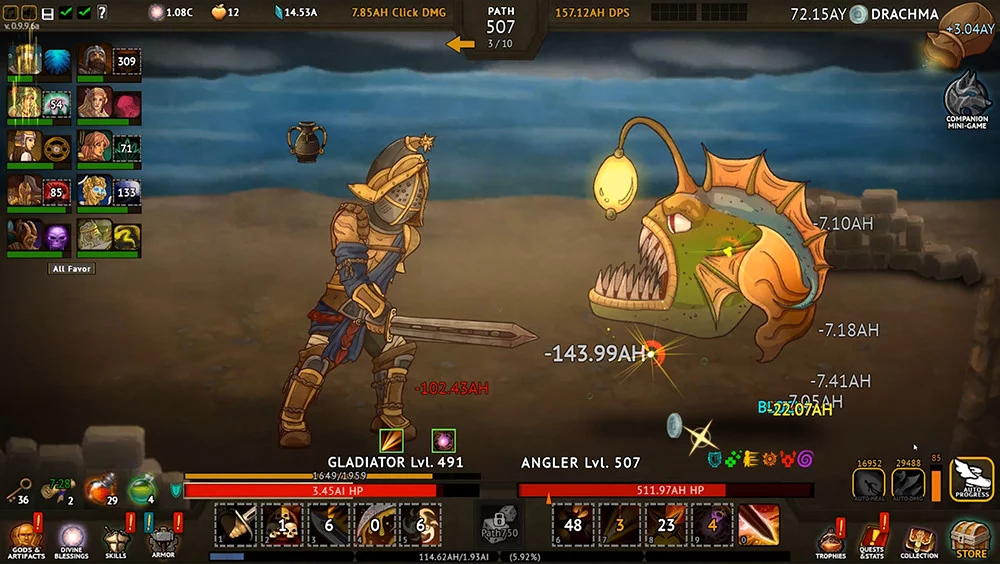 Изображение игры: God Awe-full Clicker