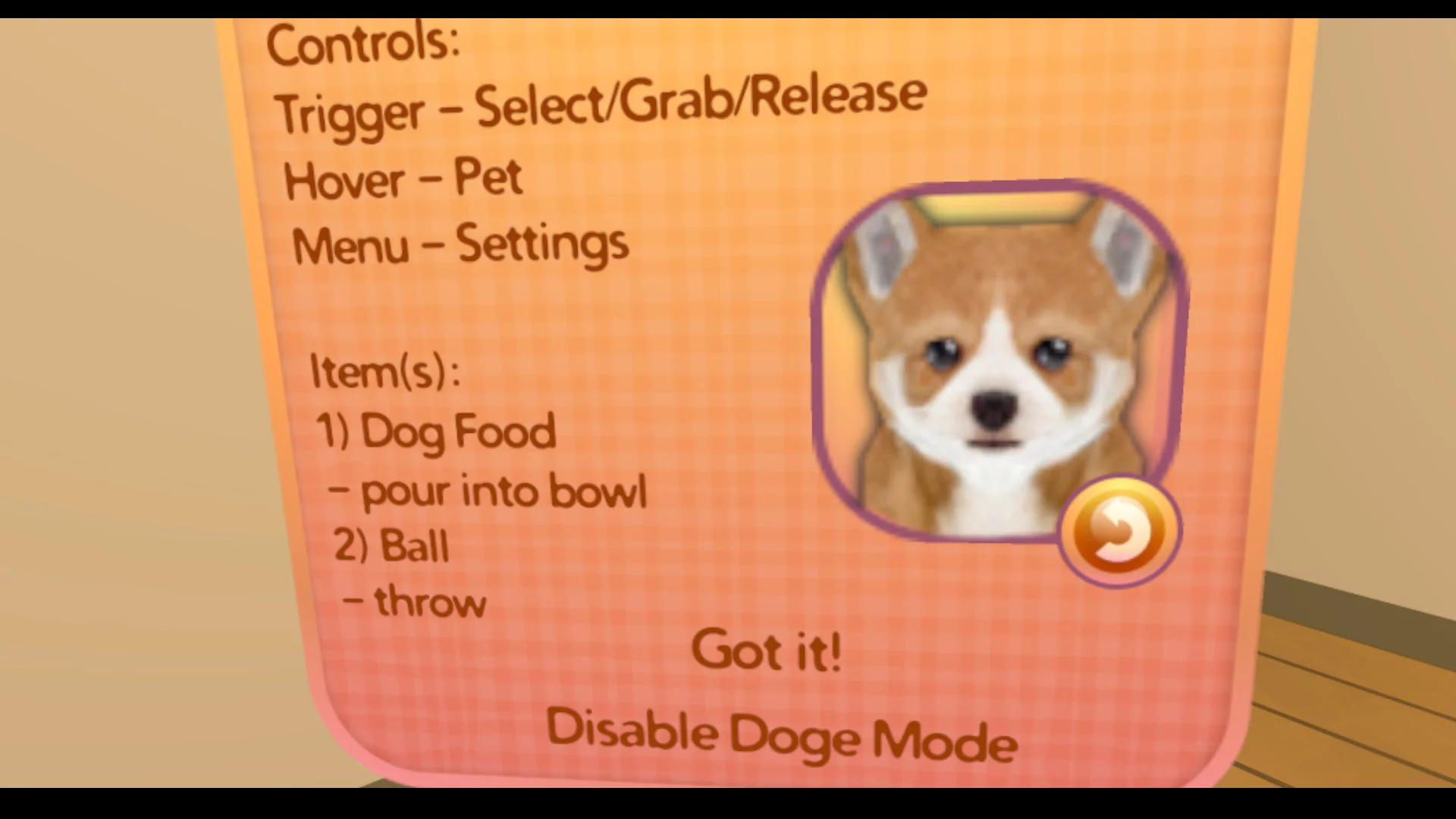 Изображение игры: Puppy Doge VR