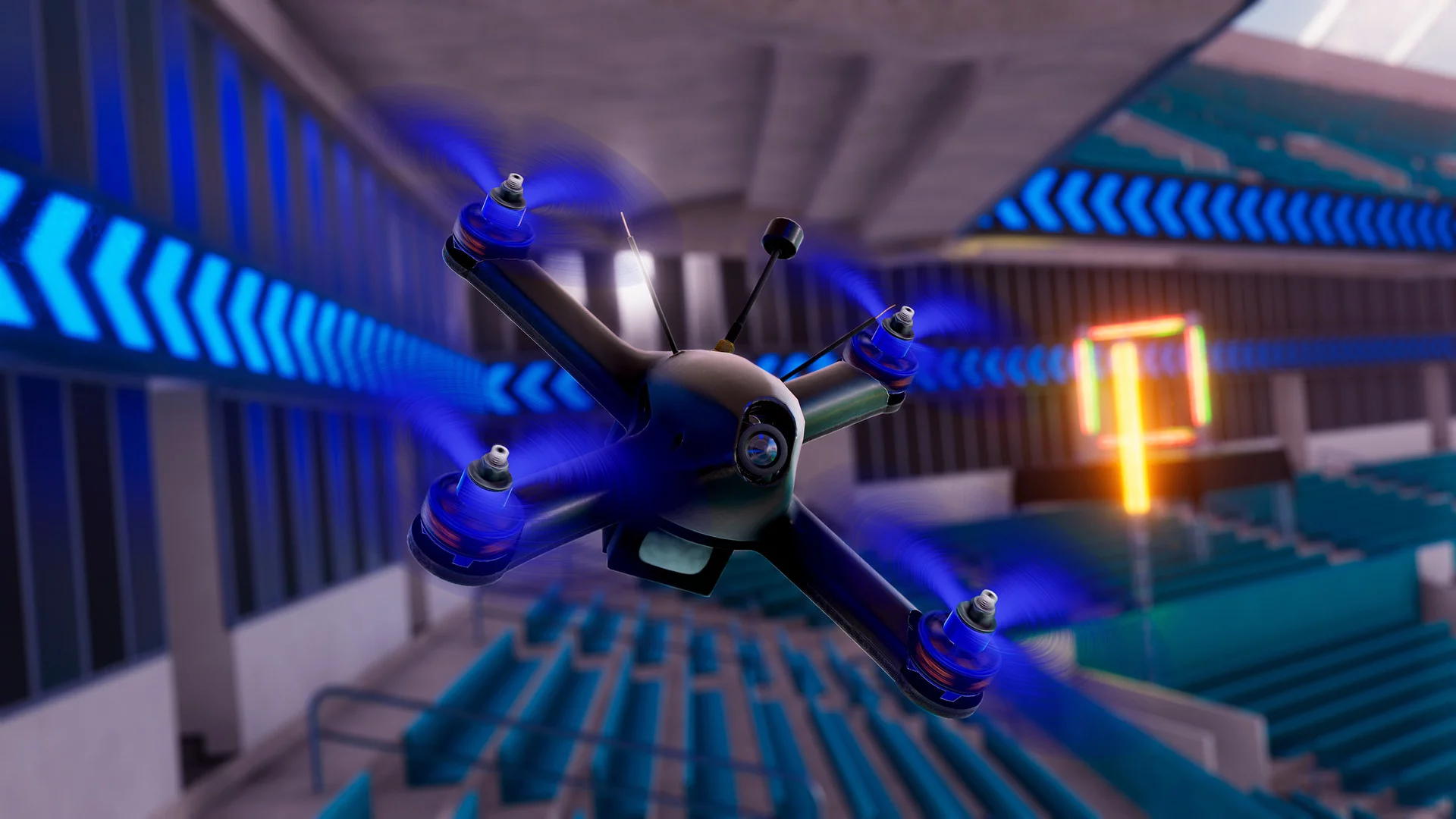 Изображение игры: The Drone Racing League Simulator