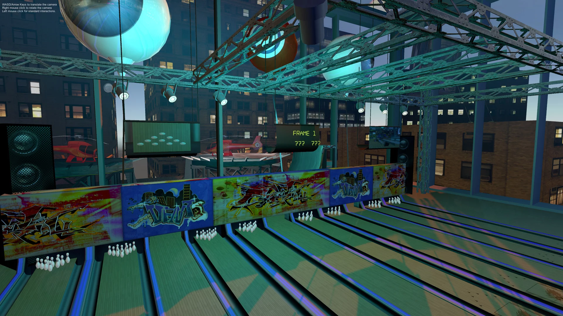 Изображение игры: Nightcrawler VR Bowling