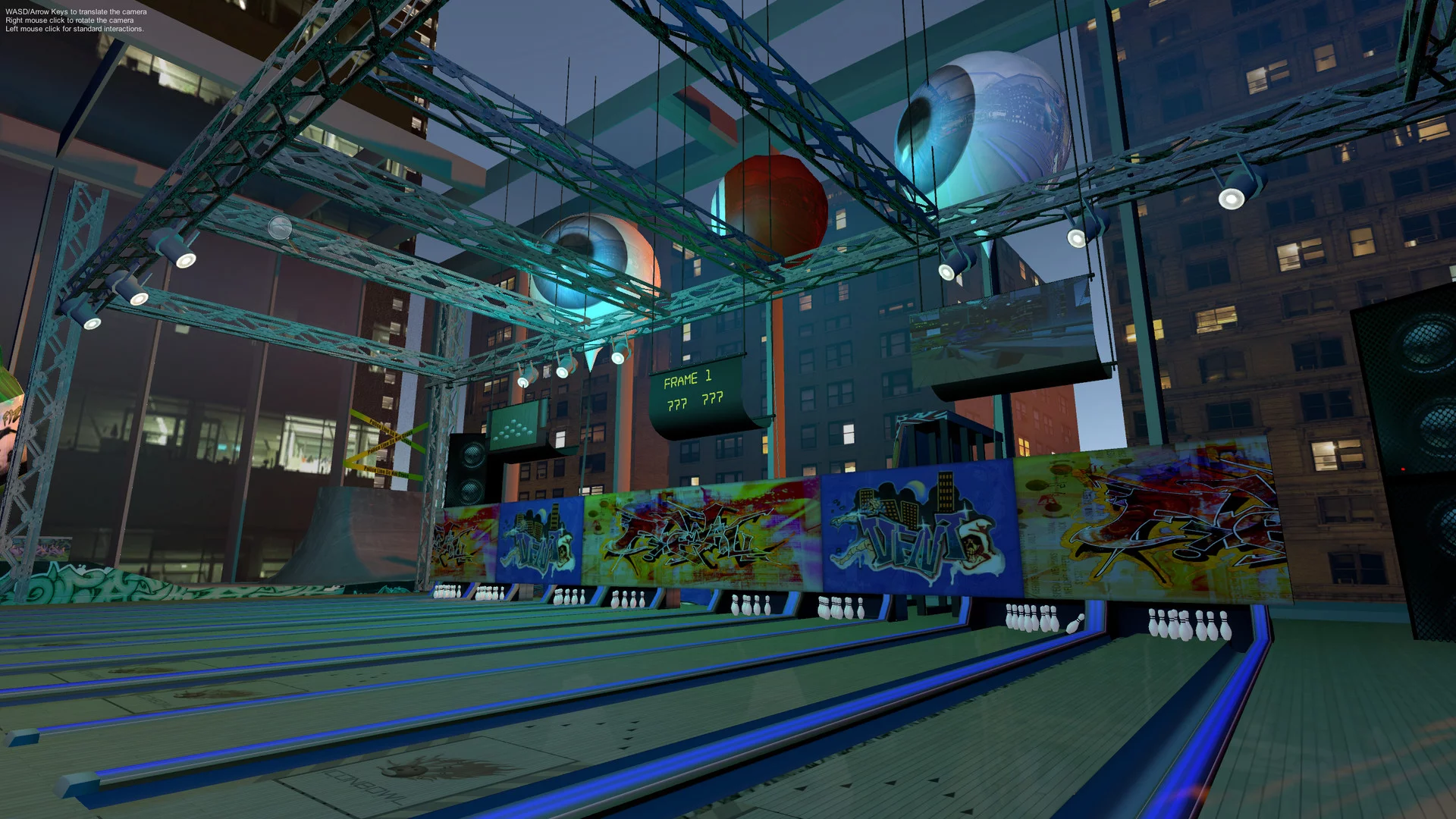 Изображение игры: Nightcrawler VR Bowling