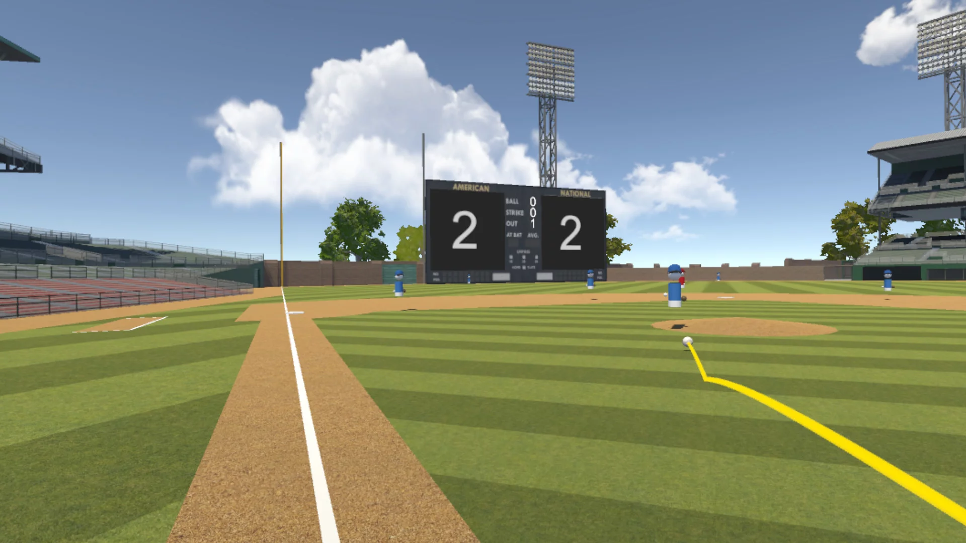 Изображение игры: Double Play: 2-Player VR Baseball