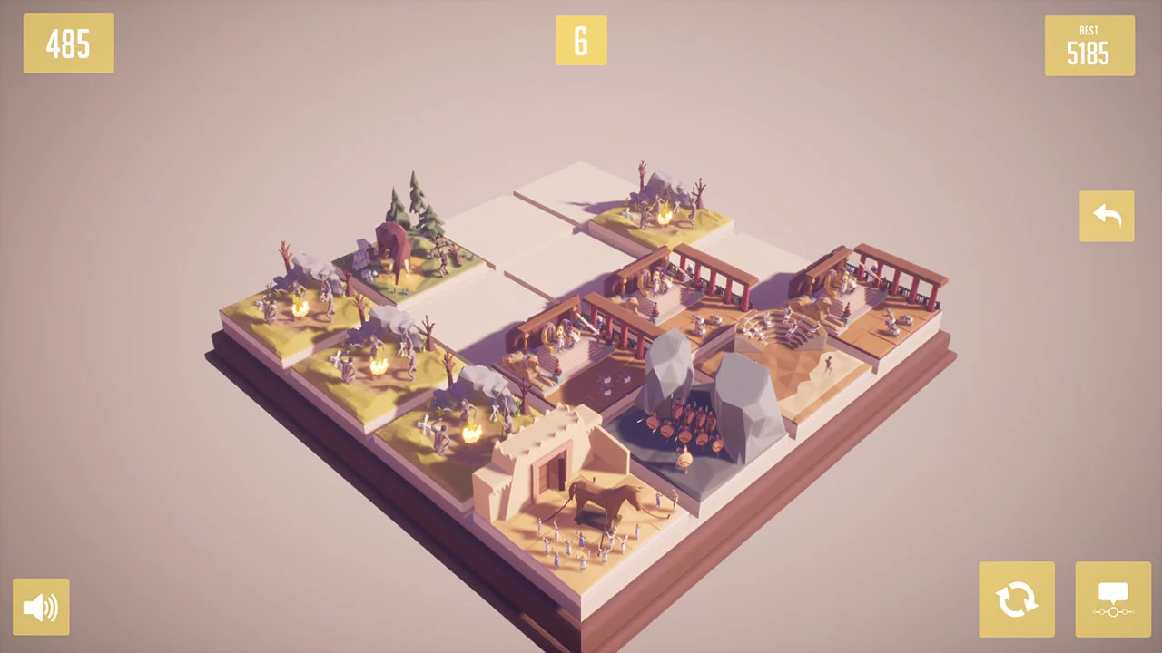 Изображение игры: History2048 - 3D puzzle number game