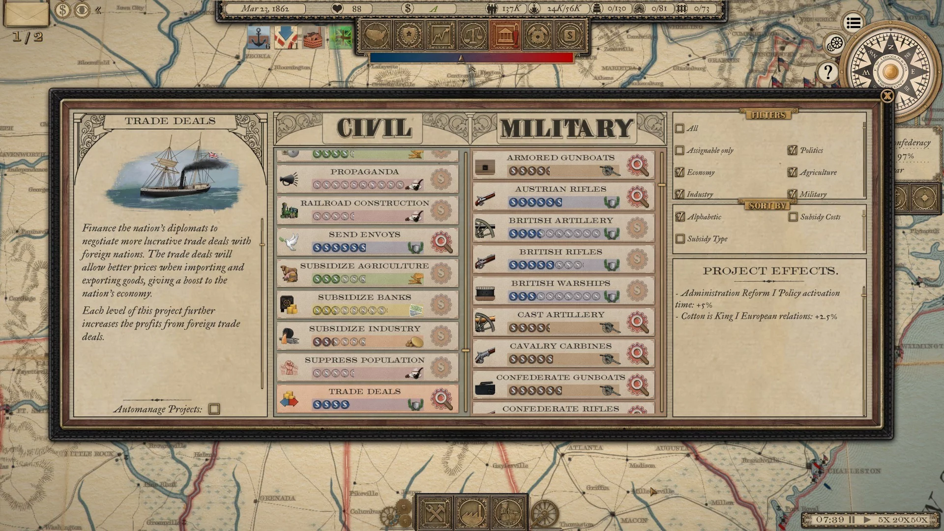 Изображение игры: Grand Tactician: The Civil War (1861-1865)