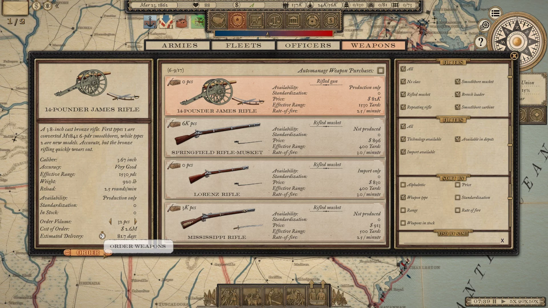 Изображение игры: Grand Tactician: The Civil War (1861-1865)