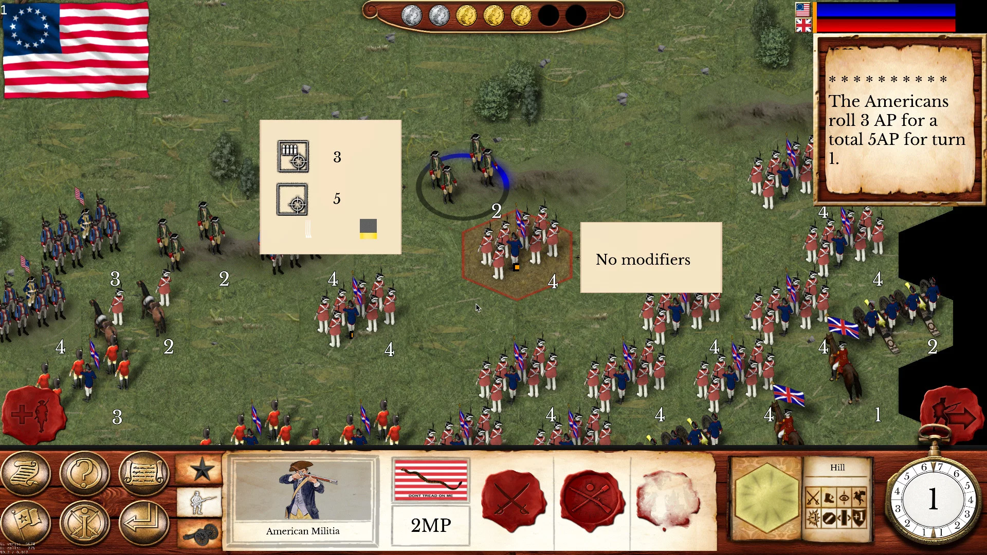 Изображение игры: Hold the Line: The American Revolution