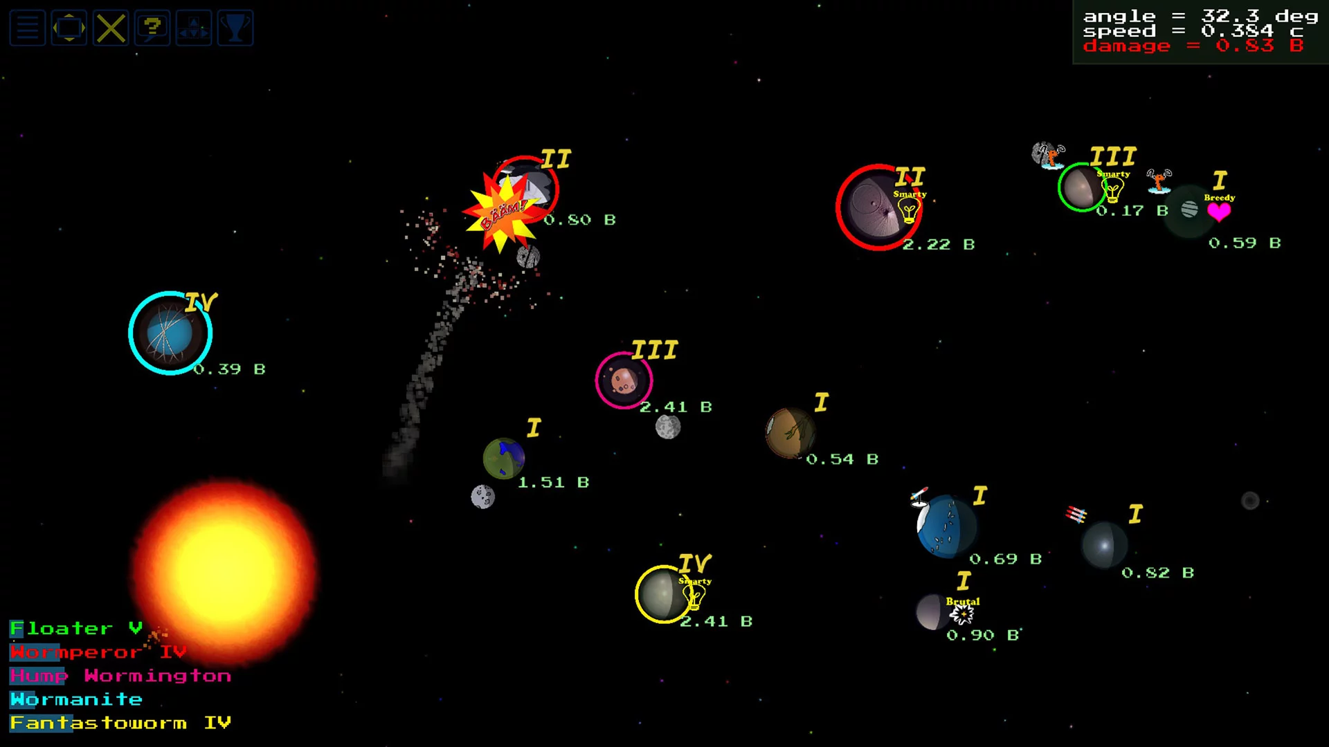 Изображение игры: SpaceWorms