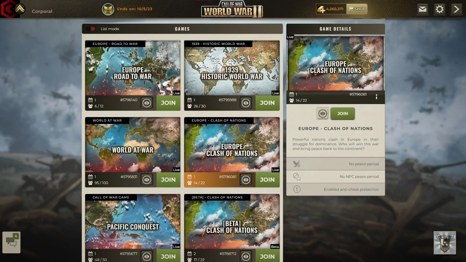 Изображение игры: Supremacy: Call of War 1942