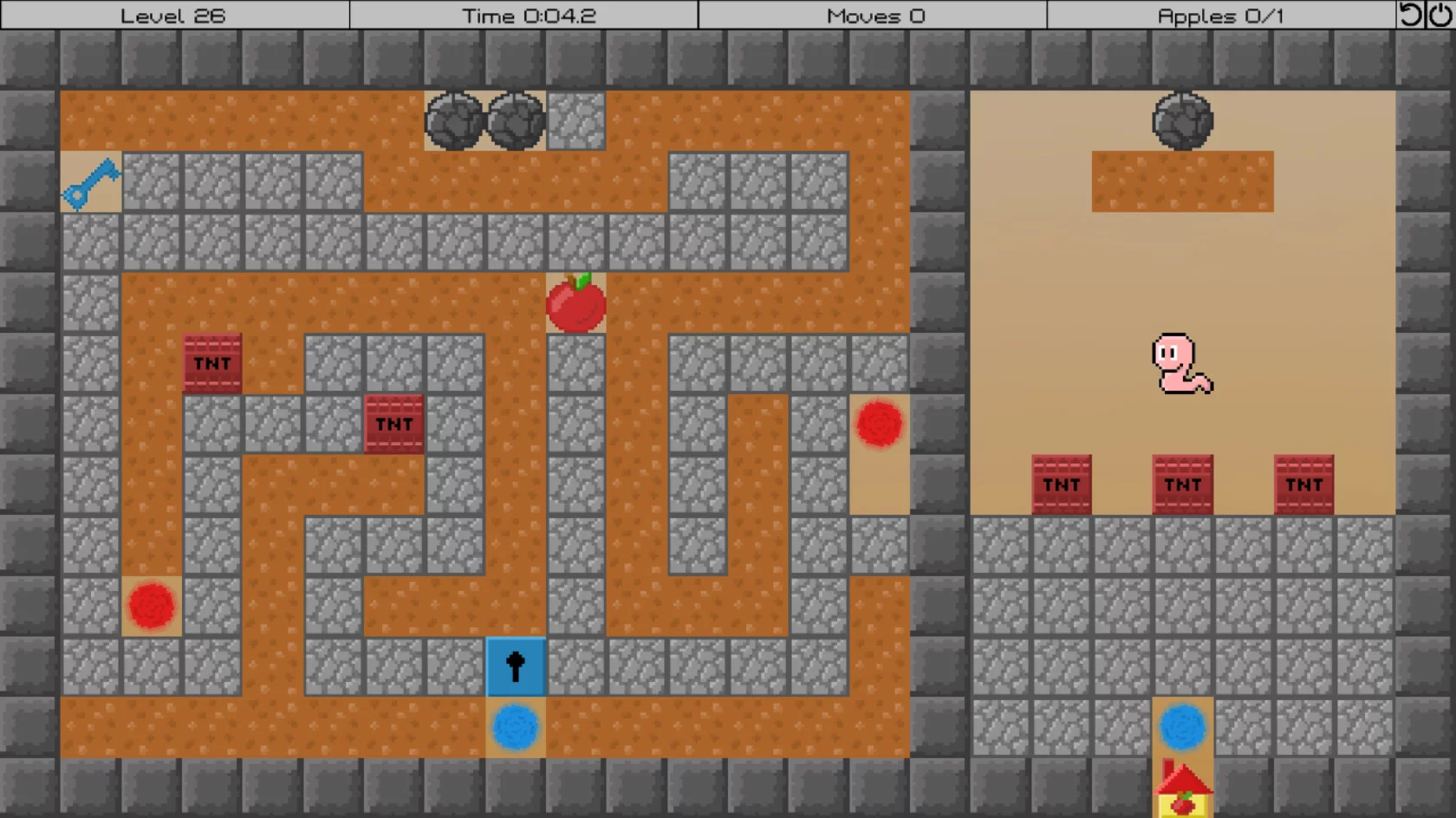 Изображение игры: Adventures of the Worm