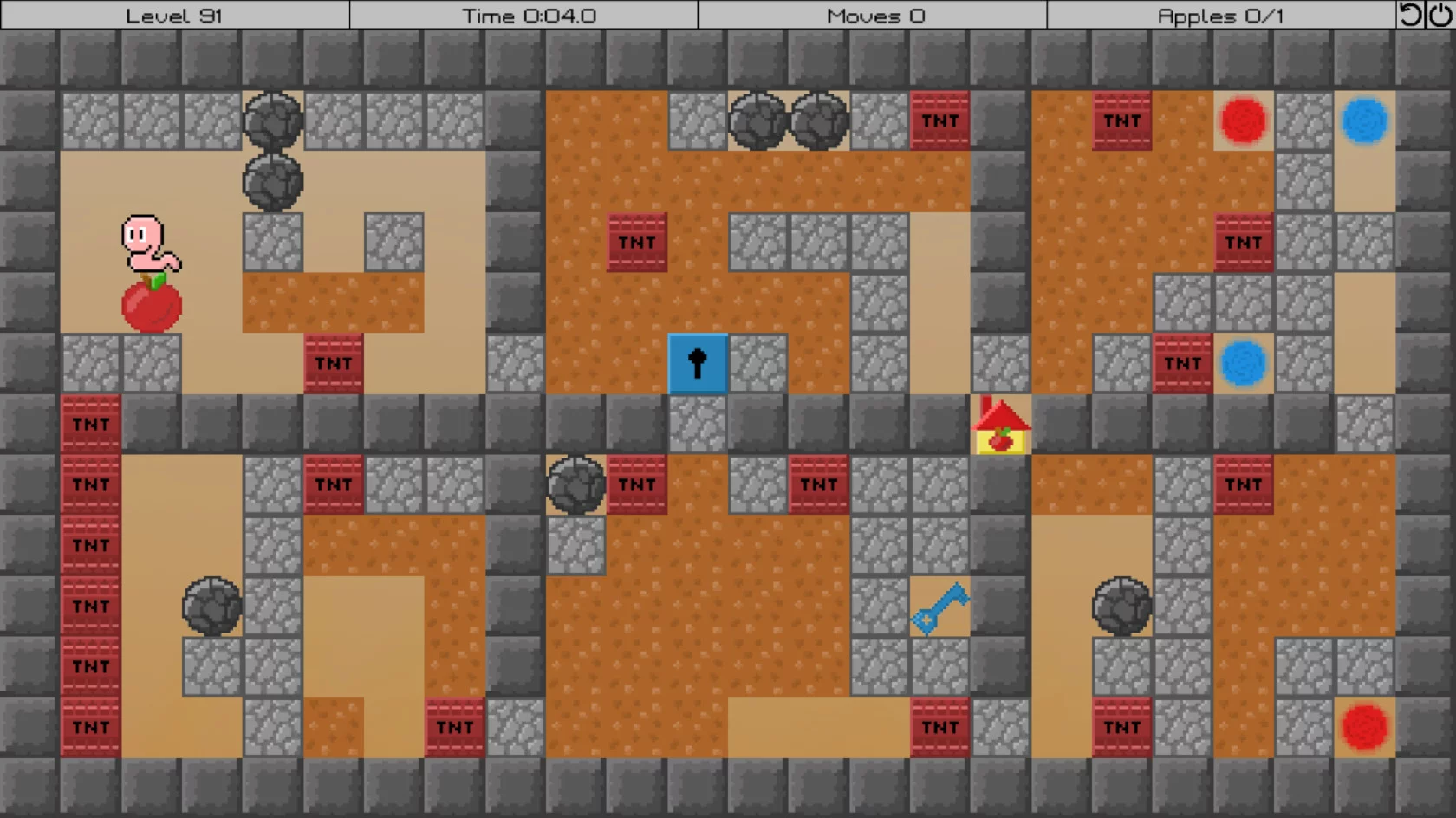 Изображение игры: Adventures of the Worm