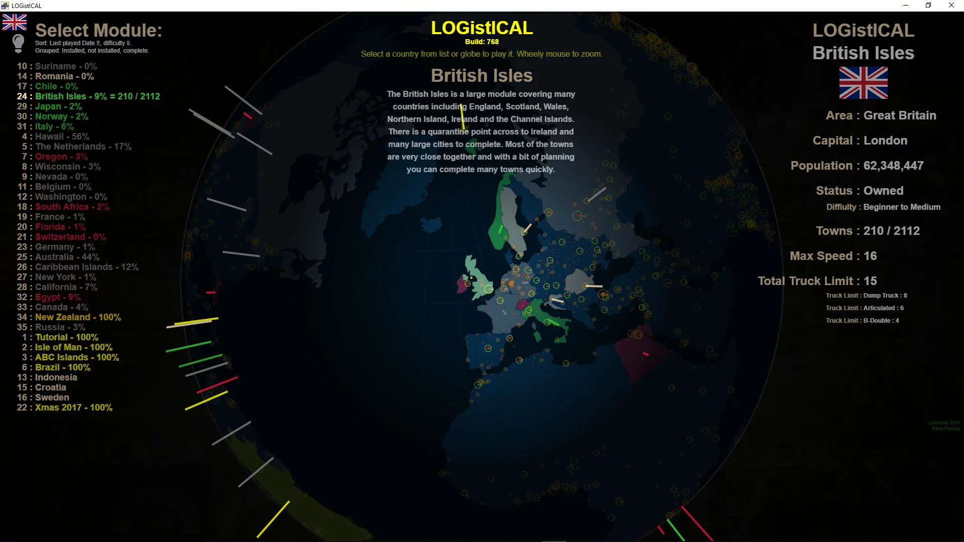 Изображение игры: LOGistICAL: British Isles