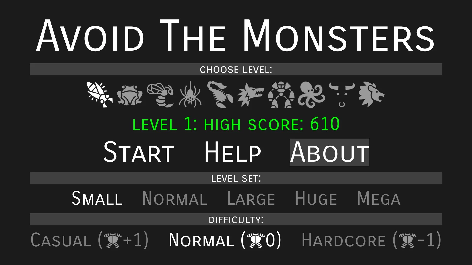 Изображение игры: Avoid The Monsters