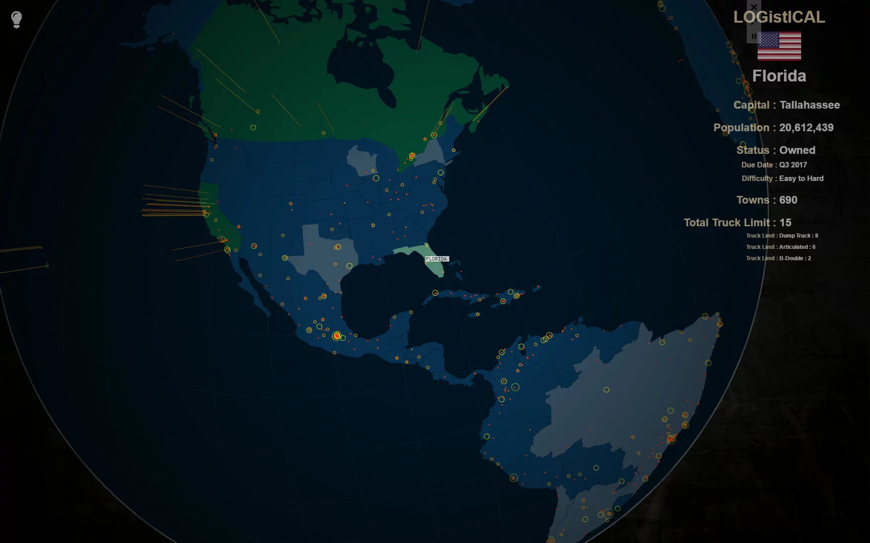 Изображение игры: LOGistICAL: USA - Florida