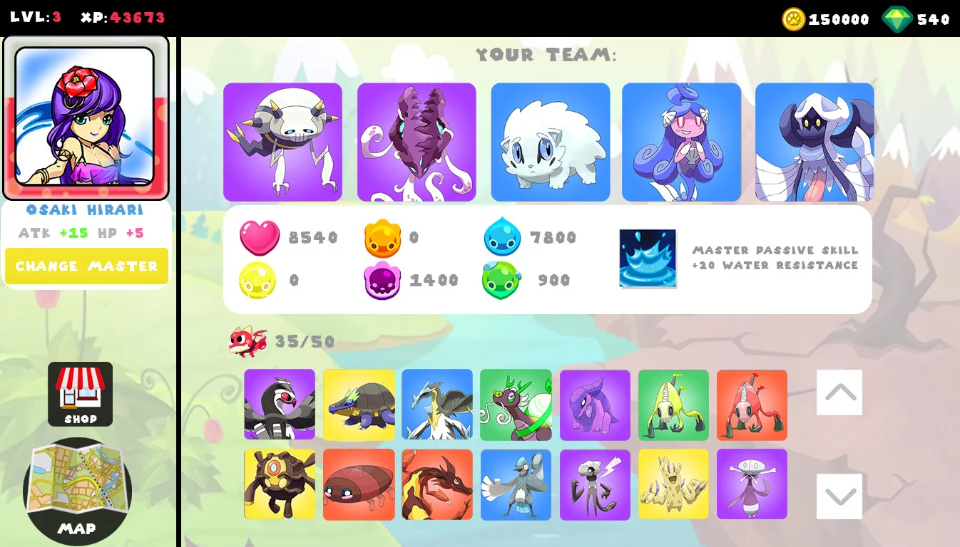 Изображение игры: Cute Monsters Battle Arena